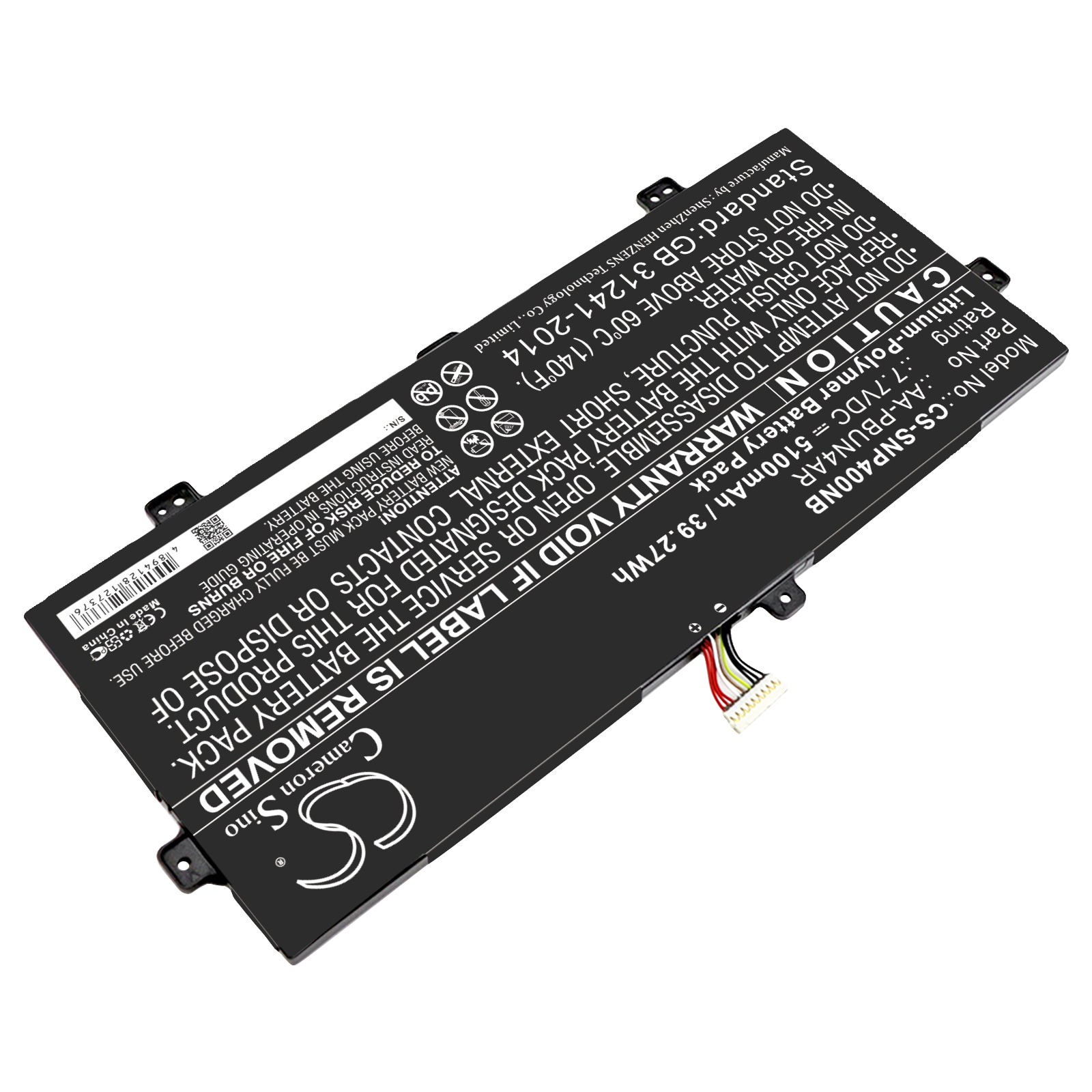Batteri till Notebook, Bärbar dator för Samsung ATIV Book 9 Spin, 900X5L, 900X5L-K01 m.fl.