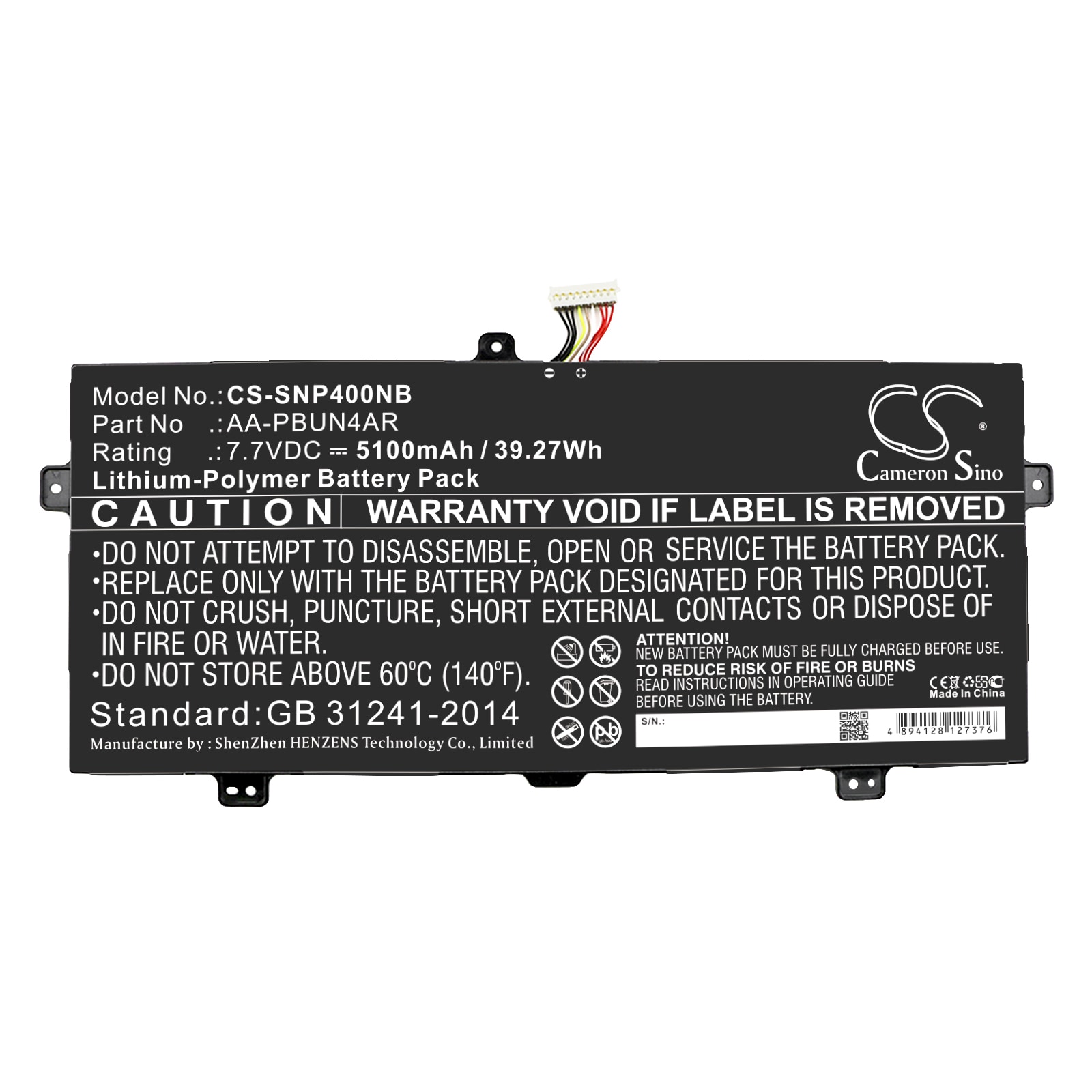 Batteri till Notebook, Bärbar dator för Samsung ATIV Book 9 Spin, 900X5L, 900X5L-K01 m.fl.