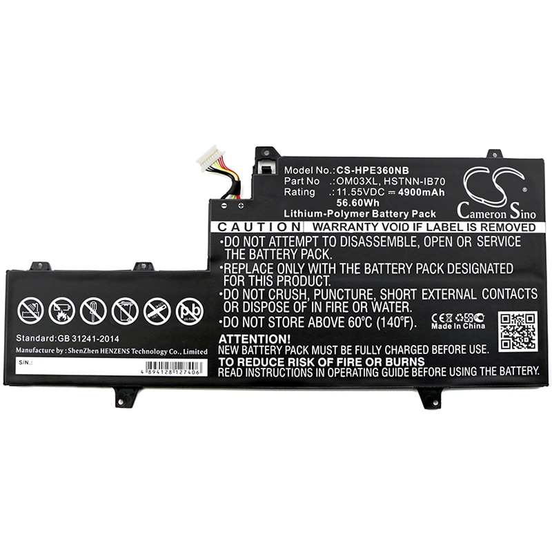 Batteri till Notebook, Bärbar dator för HP EliteBook x360 1030 G2, 1GY29PA, 1GY30PA m.fl.