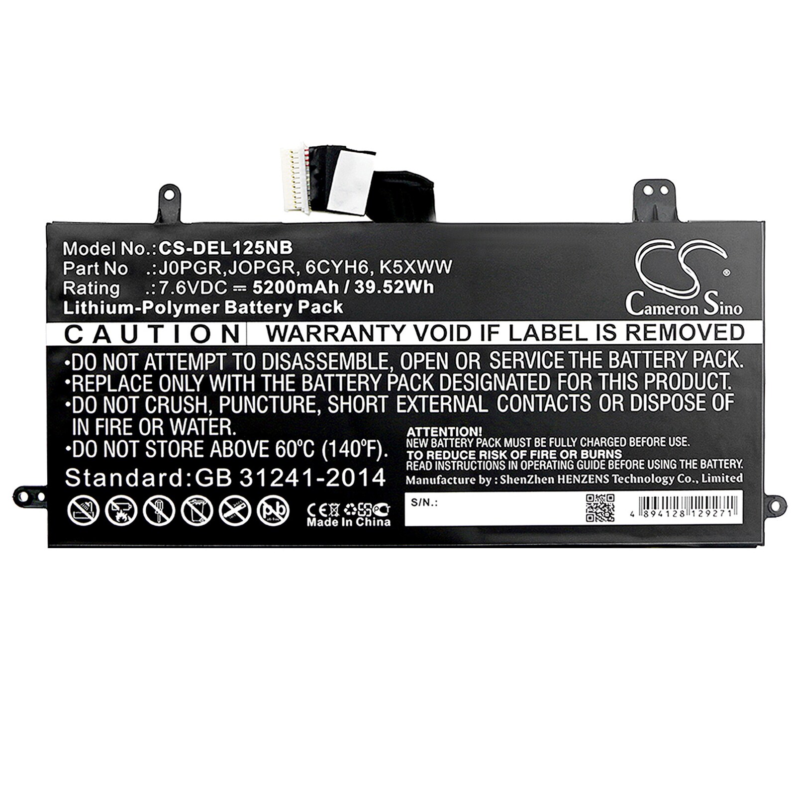 Batteri till Notebook, Bärbar dator för DELL N003L7390-C-D1606FTCN, Latitude 5290 m.fl.
