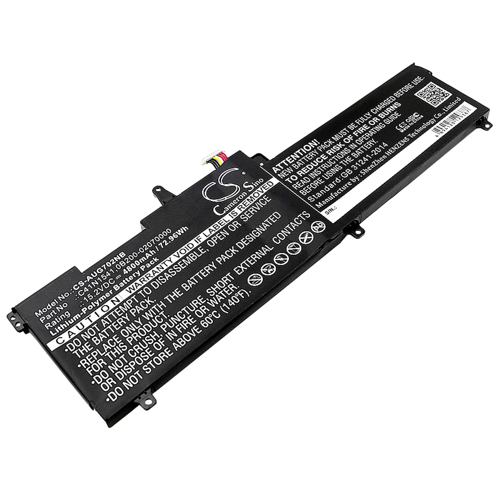 Batteri till Notebook, Bärbar dator för Asus GL702, GL702VT, GL702VM m.fl.