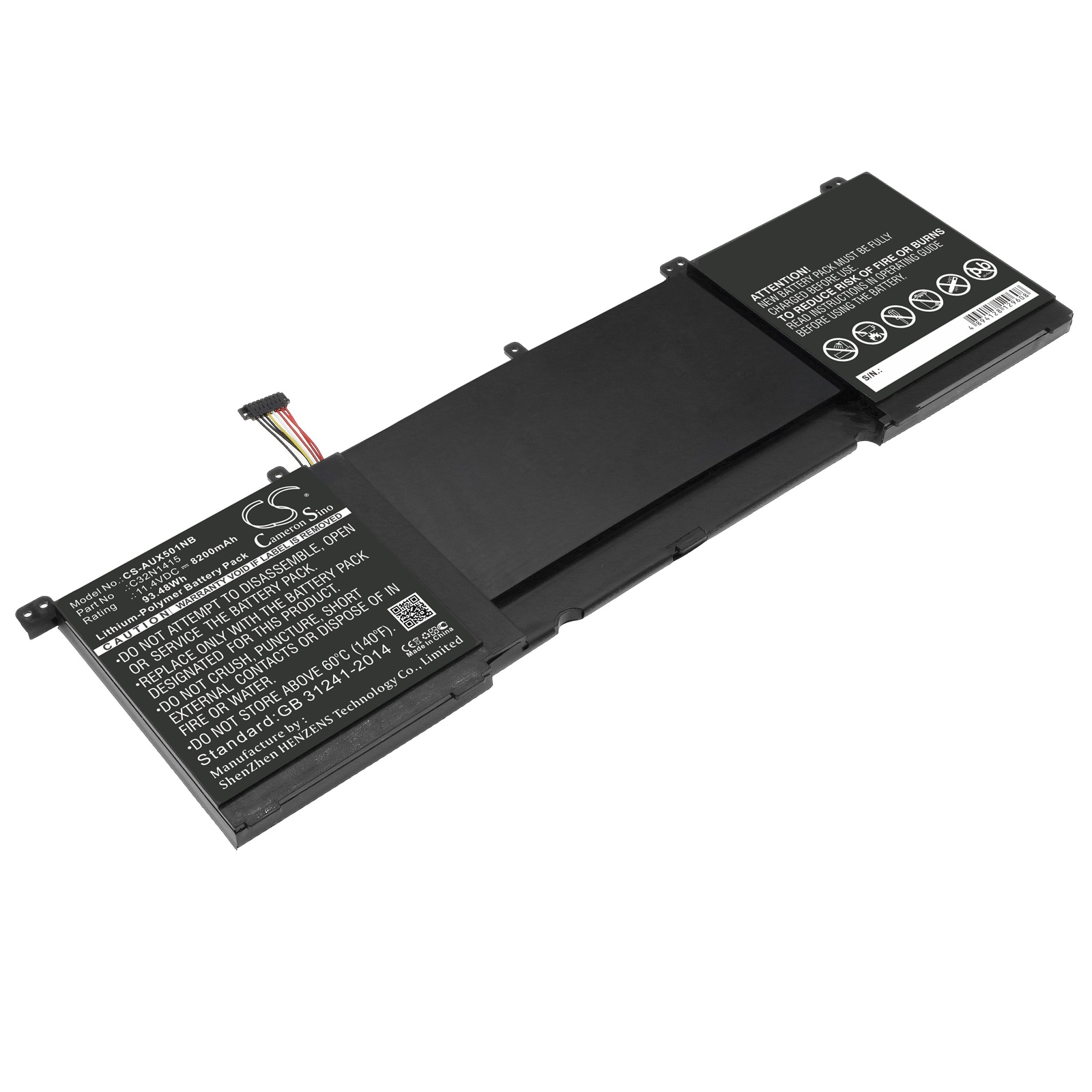 Batteri till Notebook, Bärbar dator för Asus ZenBook Pro UX501J, ZenBook Pro UX501L m.fl.