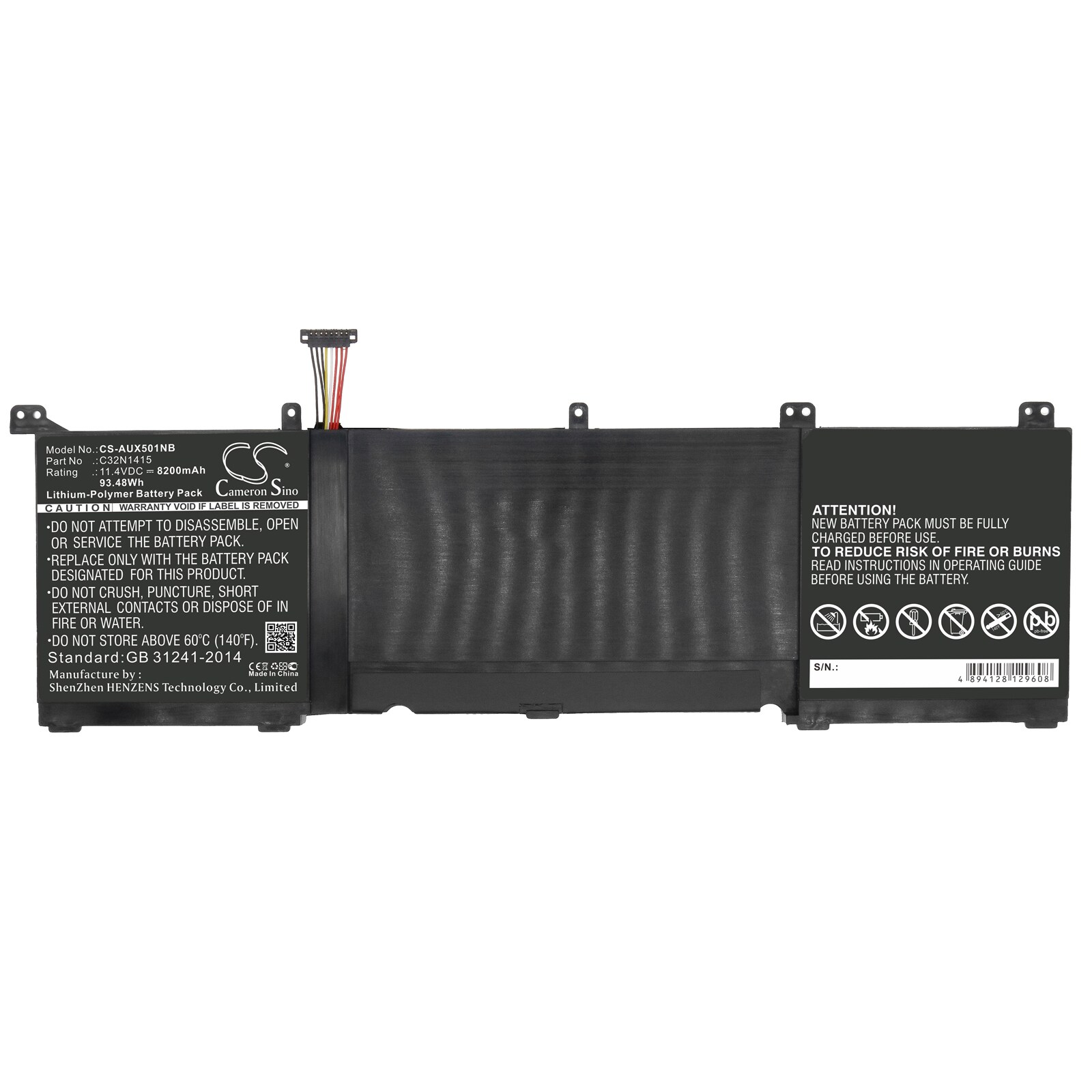 Batteri till Notebook, Bärbar dator för Asus ZenBook Pro UX501J, ZenBook Pro UX501L m.fl.