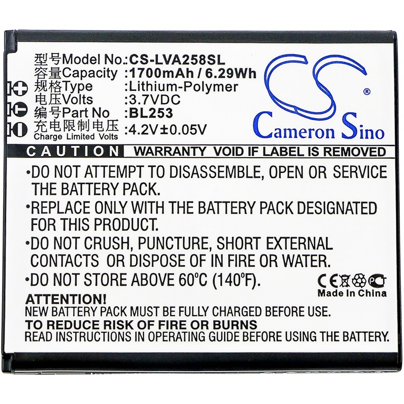 Batteri till SmartPhone, Mobil för Lenovo A2580, A2860