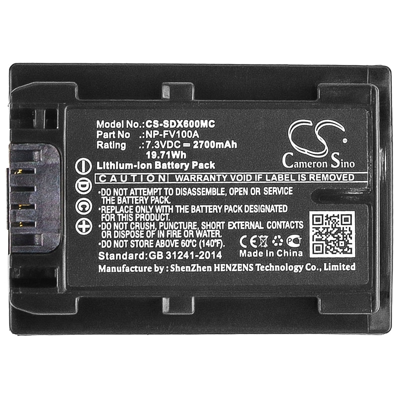Batteri till Kamera för Sony FDR-AX40, FDR-AX45, FDR-AX60 m.fl.