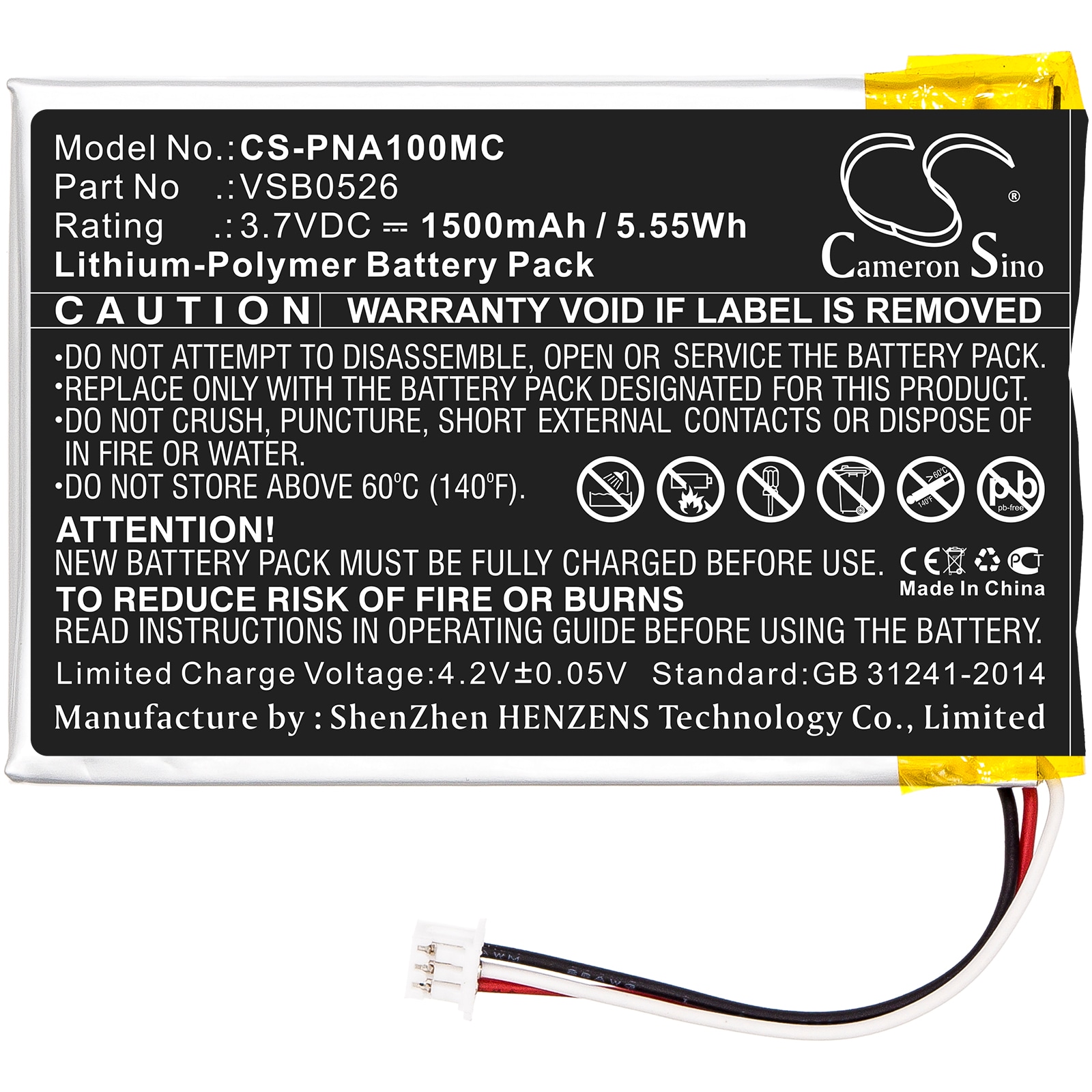Batteri till Kamera för Panasonic HX-A100, HX-A1M, HX-A100-H m.fl.