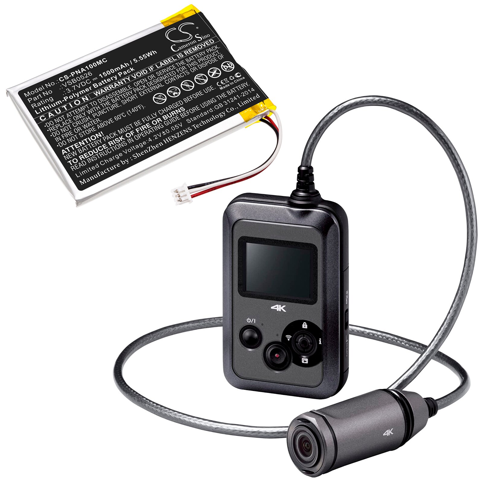 Batteri till Kamera för Panasonic HX-A100, HX-A1M, HX-A100-H m.fl.