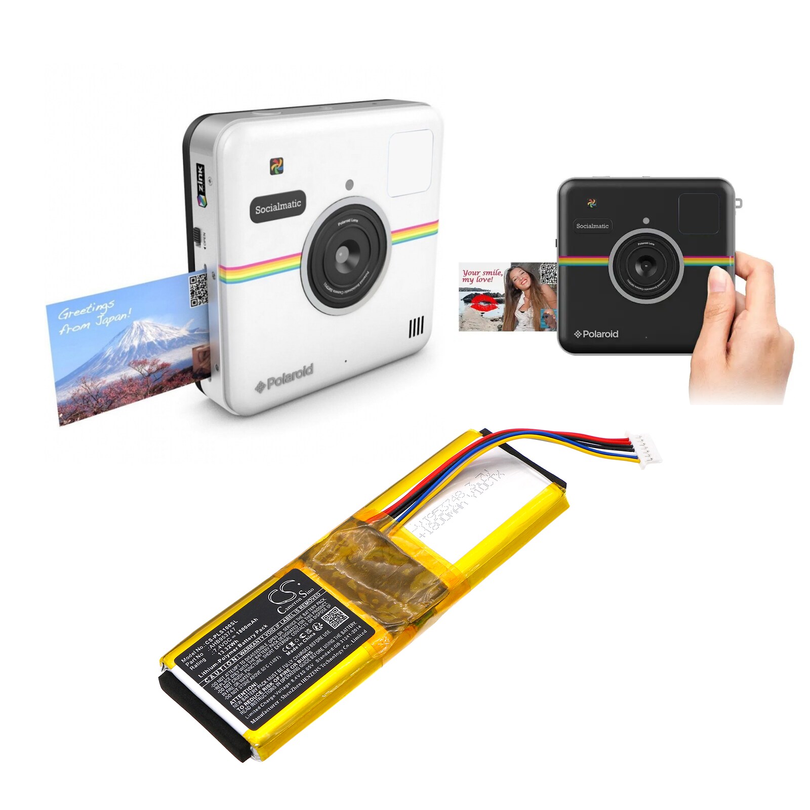Batteri till Kamera för Polaroid SocialMatic Instagram
