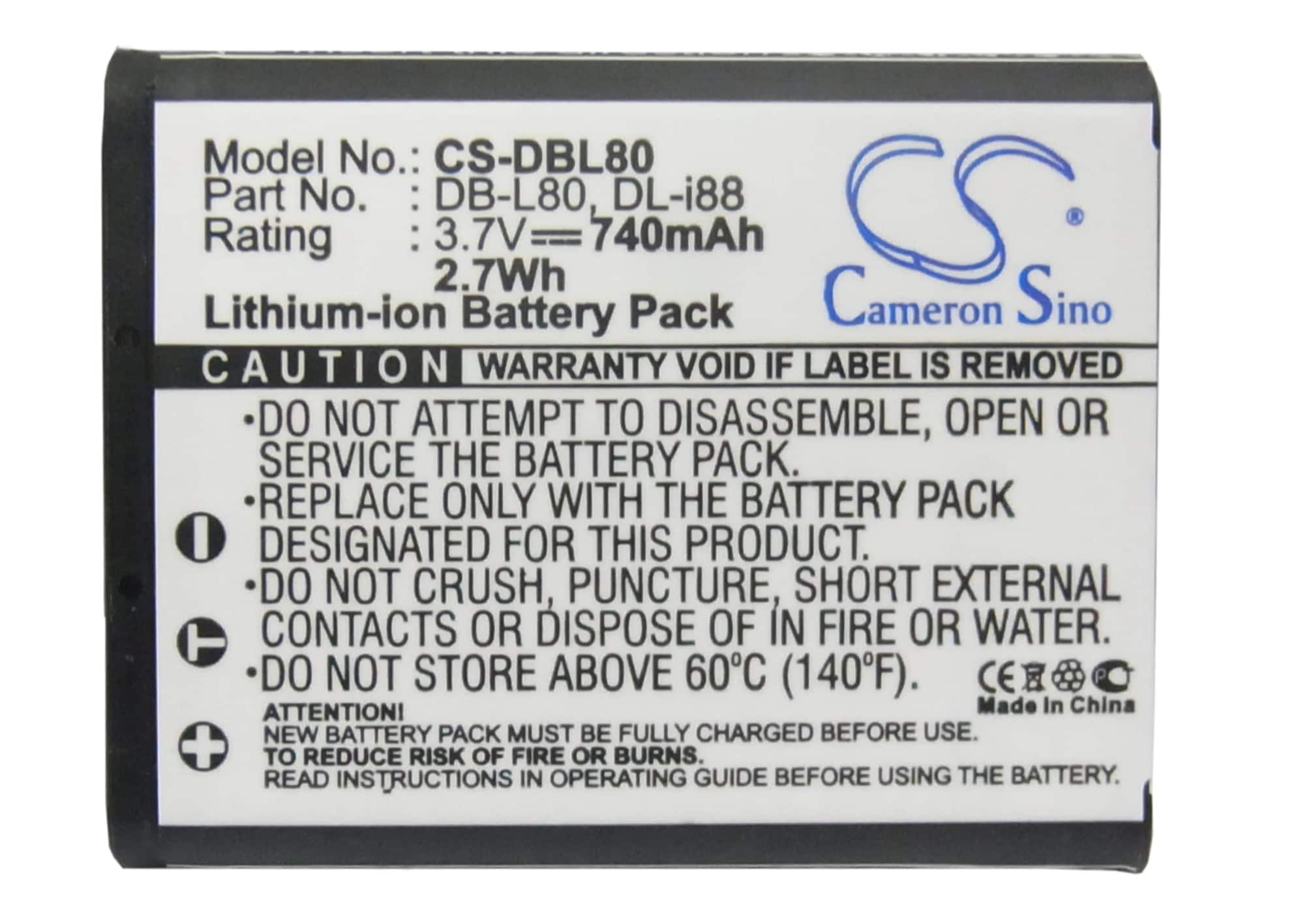 Batteri till Kamera för Toshiba Camileo BW10 HD, Camileo BW10, Camileo SX900 m.fl.