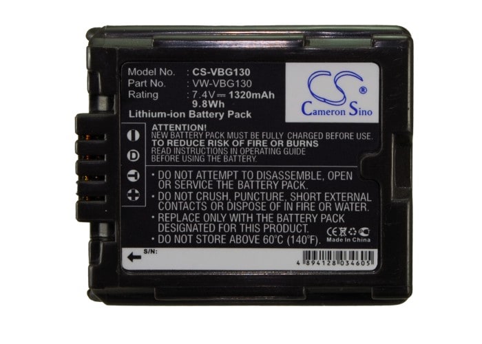 Batteri till Kamera för Panasonic HDC-SD9, HDC-HS9, HDC-SD5 m.fl.