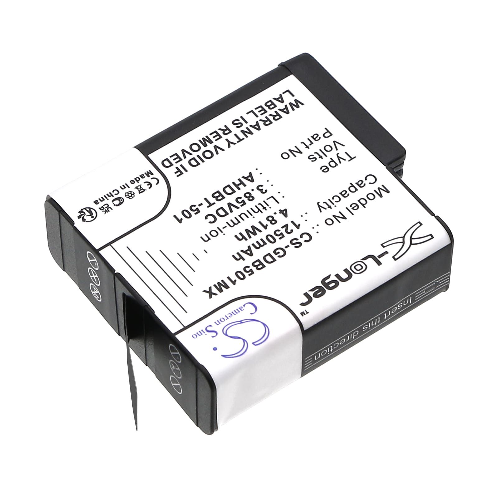 Batteri till Kamera för GoPro Hero 5, CHDHX-501, ASST1 m.fl.