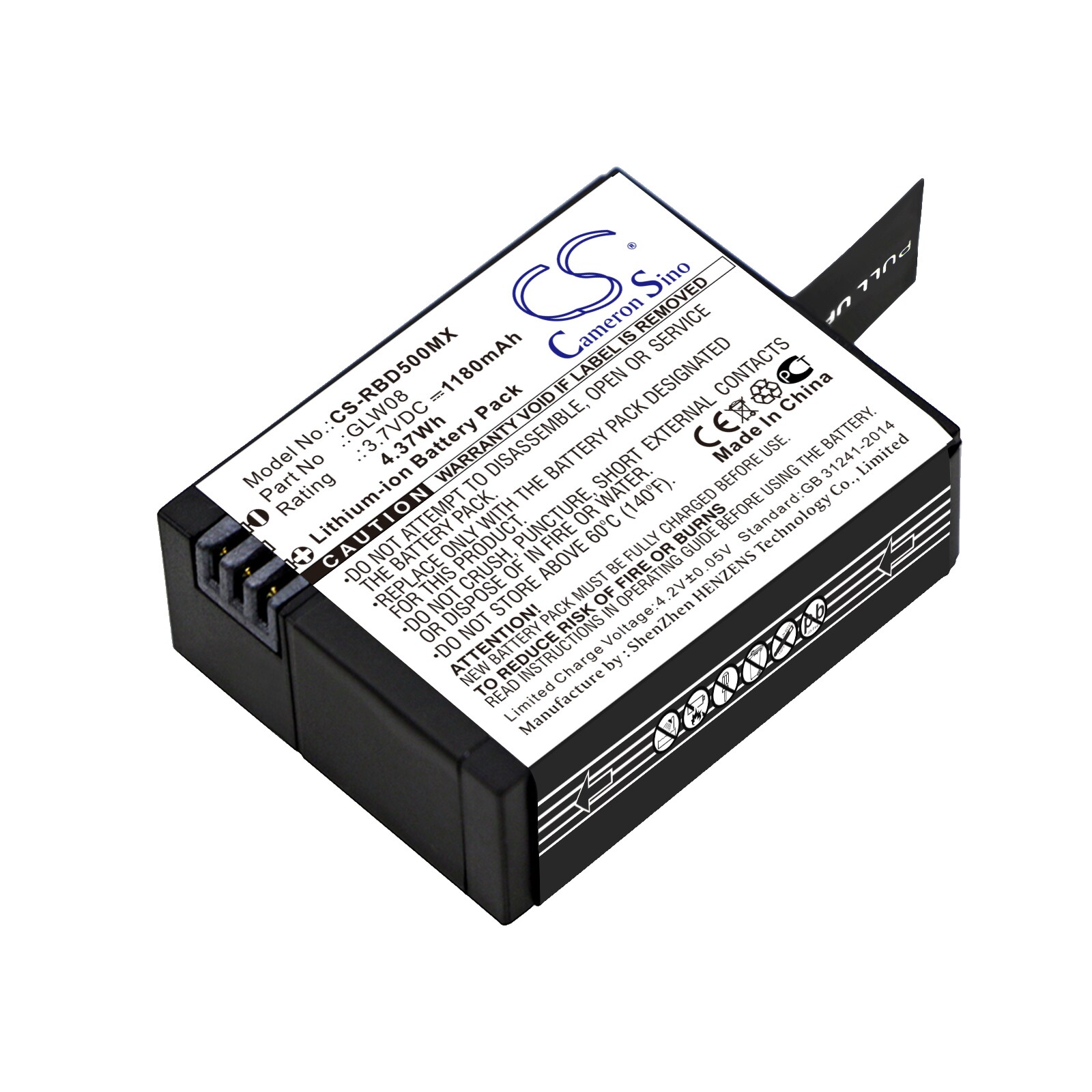 Batteri till Kamera för Rollei Actioncam 500, Actioncam 500 Sunrise