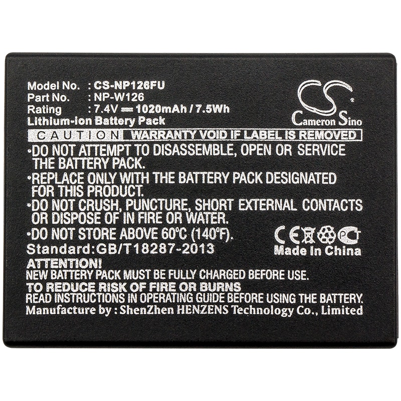 Batteri till Kamera för Fujifilm FinePix HS30EXR, FinePix HS33EXR, X Pro 1 m.fl.
