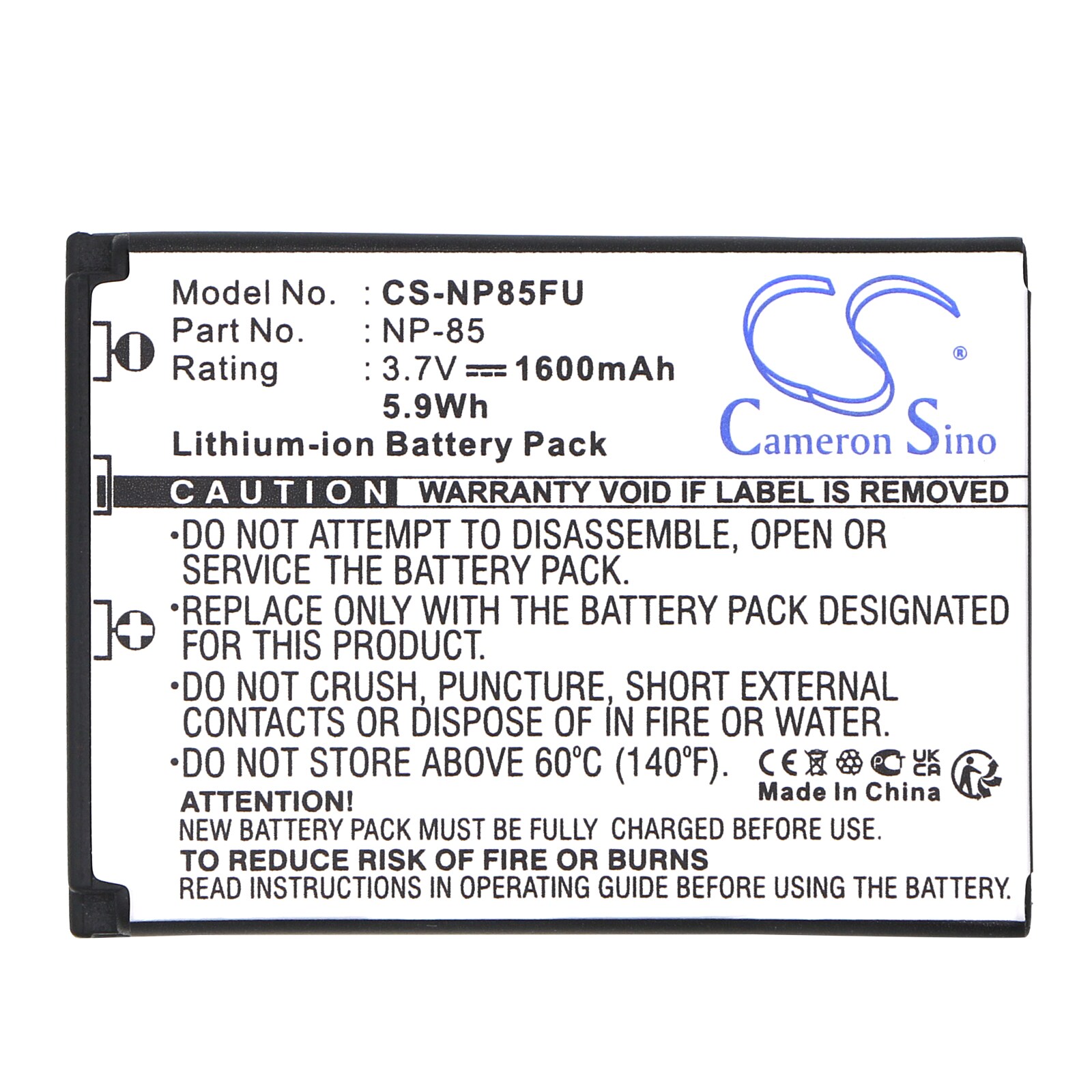 Batteri till Kamera för Fujifilm Finepix F305, Finepix SL300, Finepix SL280 m.fl.