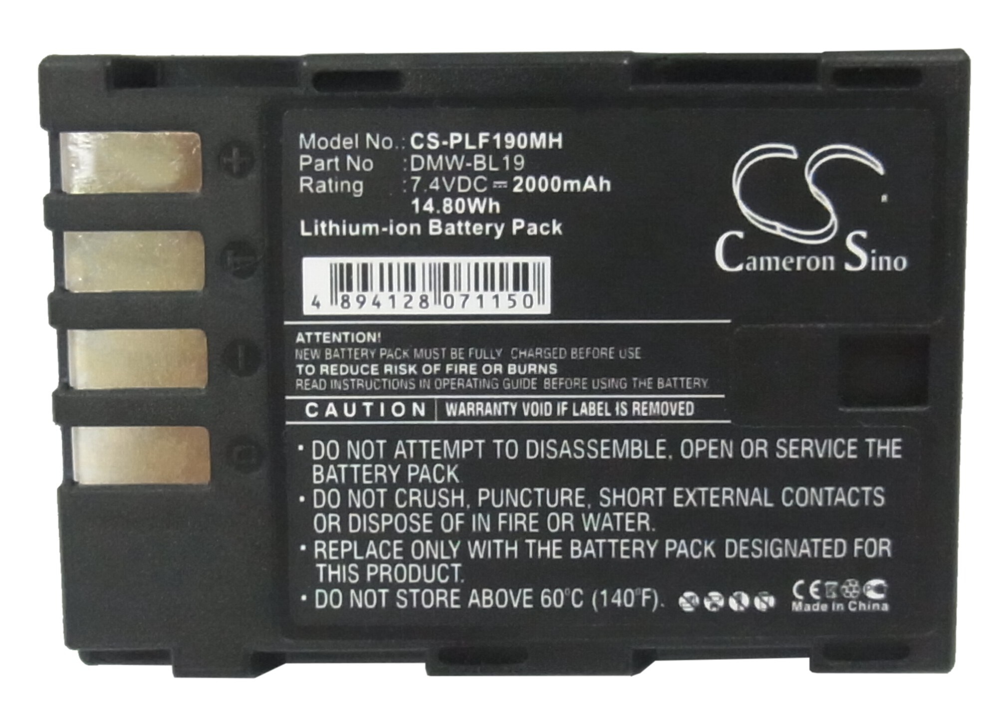 Batteri till Kamera för Panasonic Lumix DMC-GH3, Lumix DMC-GH3A, Lumix DMC-GH3AGK m.fl.