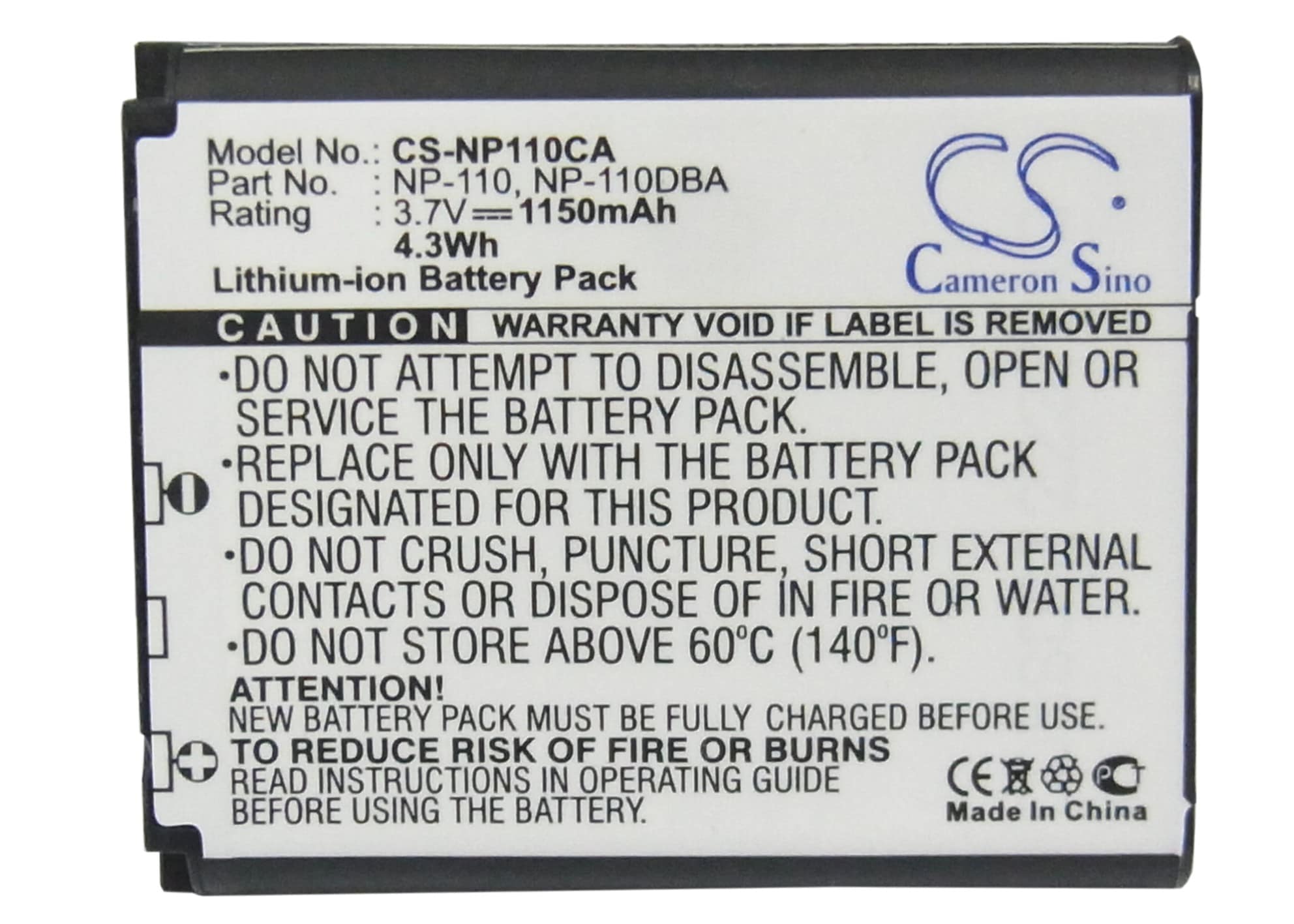 Batteri till Kamera för Casio Exilim EX-Z2000, Exilim EX-Z200, Exilim Zoom EX-Z2000 m.fl.