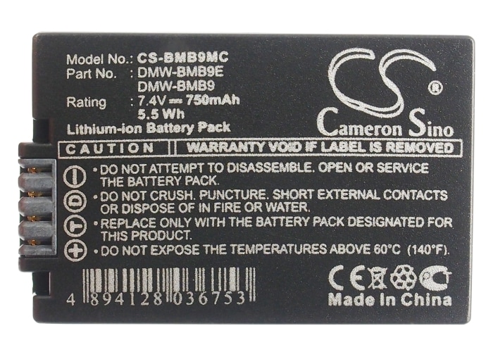 Batteri till Kamera för Panasonic Lumix DMC-FZ40, Lumix DMC-FZ100, Lumix DMC-FZ40K m.fl.