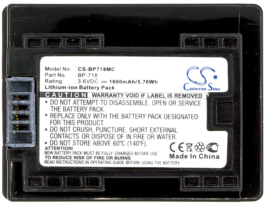 Batteri till Kamera för Canon VIXIA HF M52, VIXIA HF M50, VIXIA HF M500 m.fl.