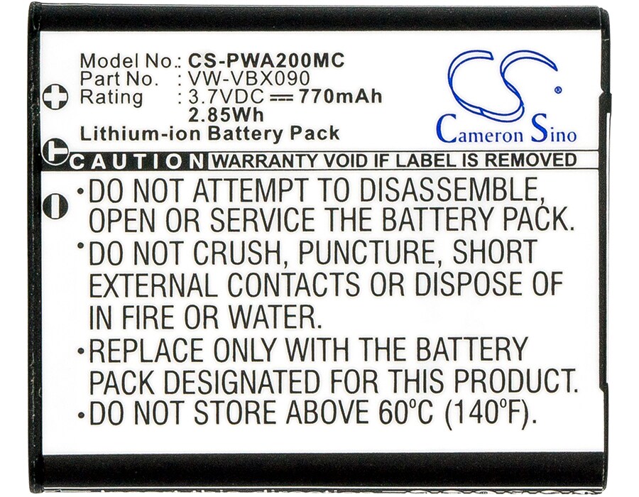 Batteri till Kamera för Panasonic WA20, WA2, HX-WA20 m.fl.