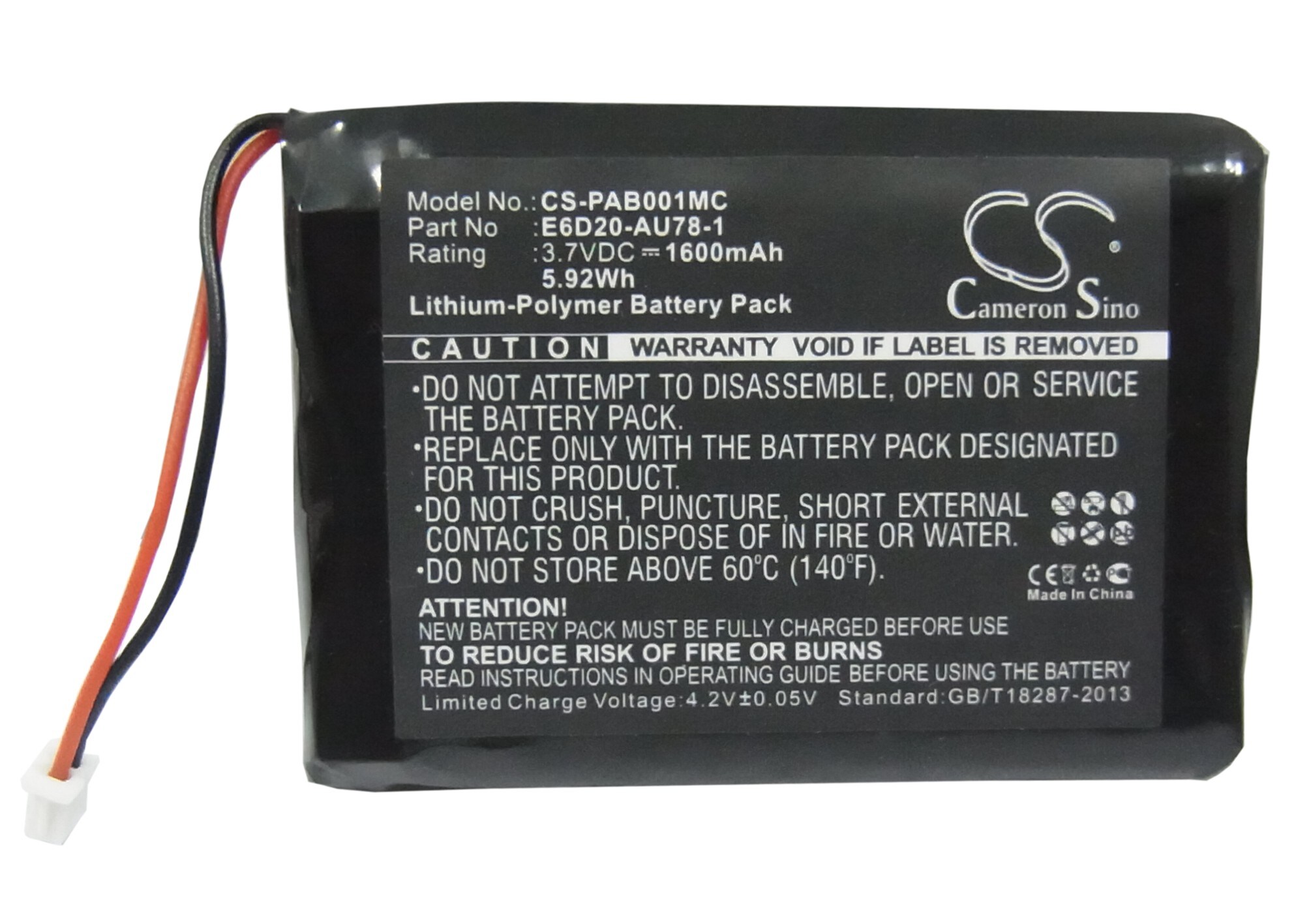 Batteri till Kamera för Panasonic Arbitrator Body Worn Mics