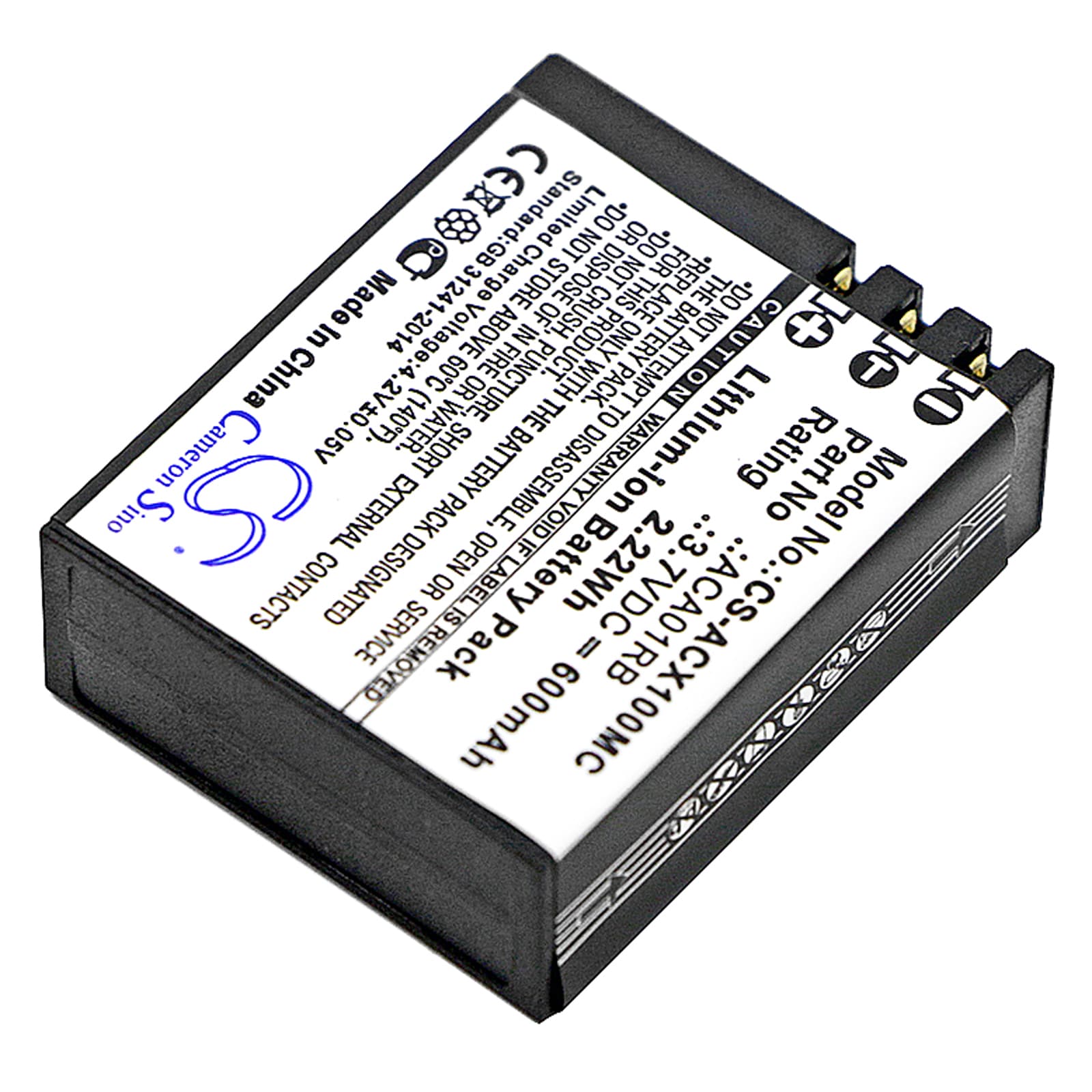 Batteri till Kamera för ACTIVEON CX, CX HD, CX Gold