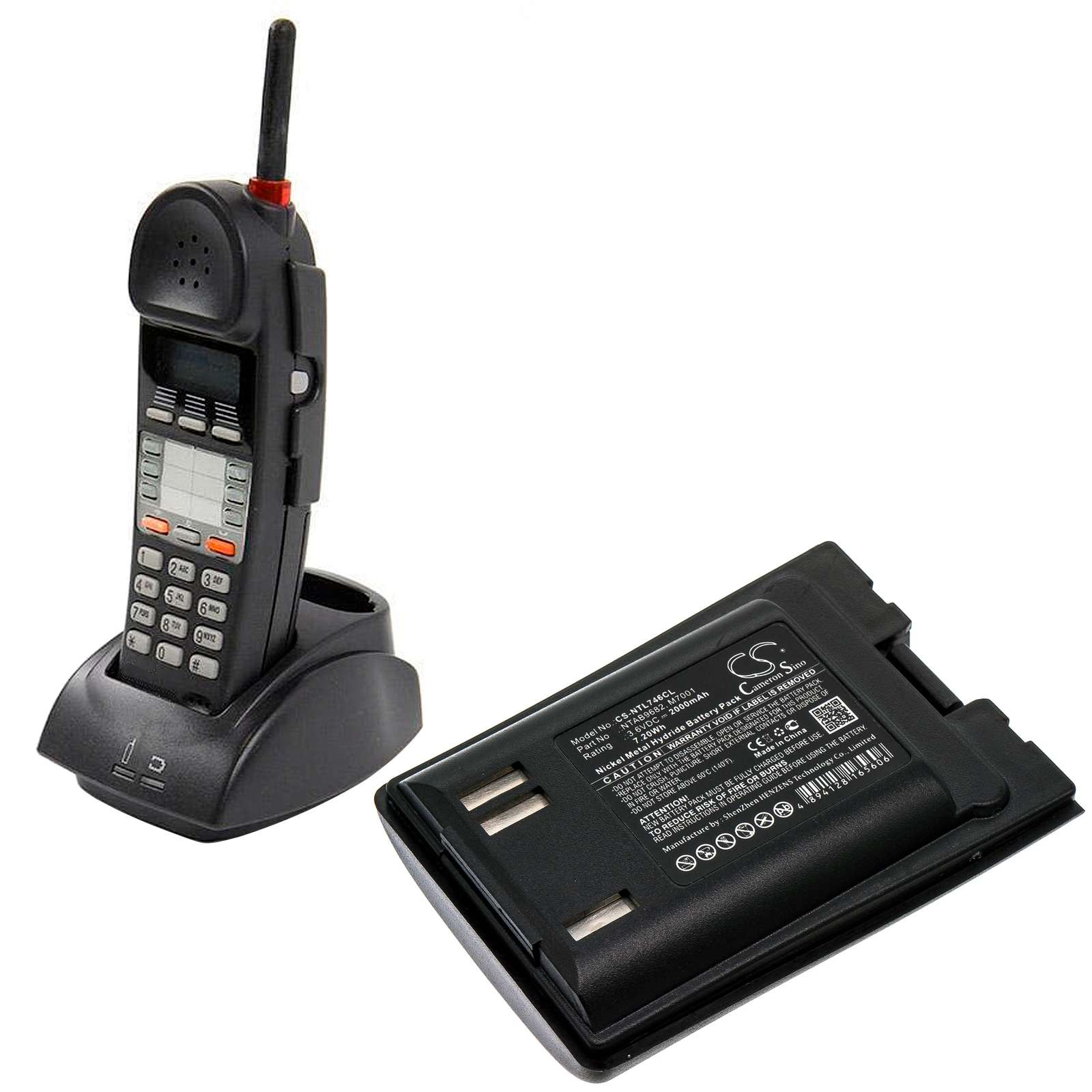 Batteri till Sladdlös telefon för Nortel T7406