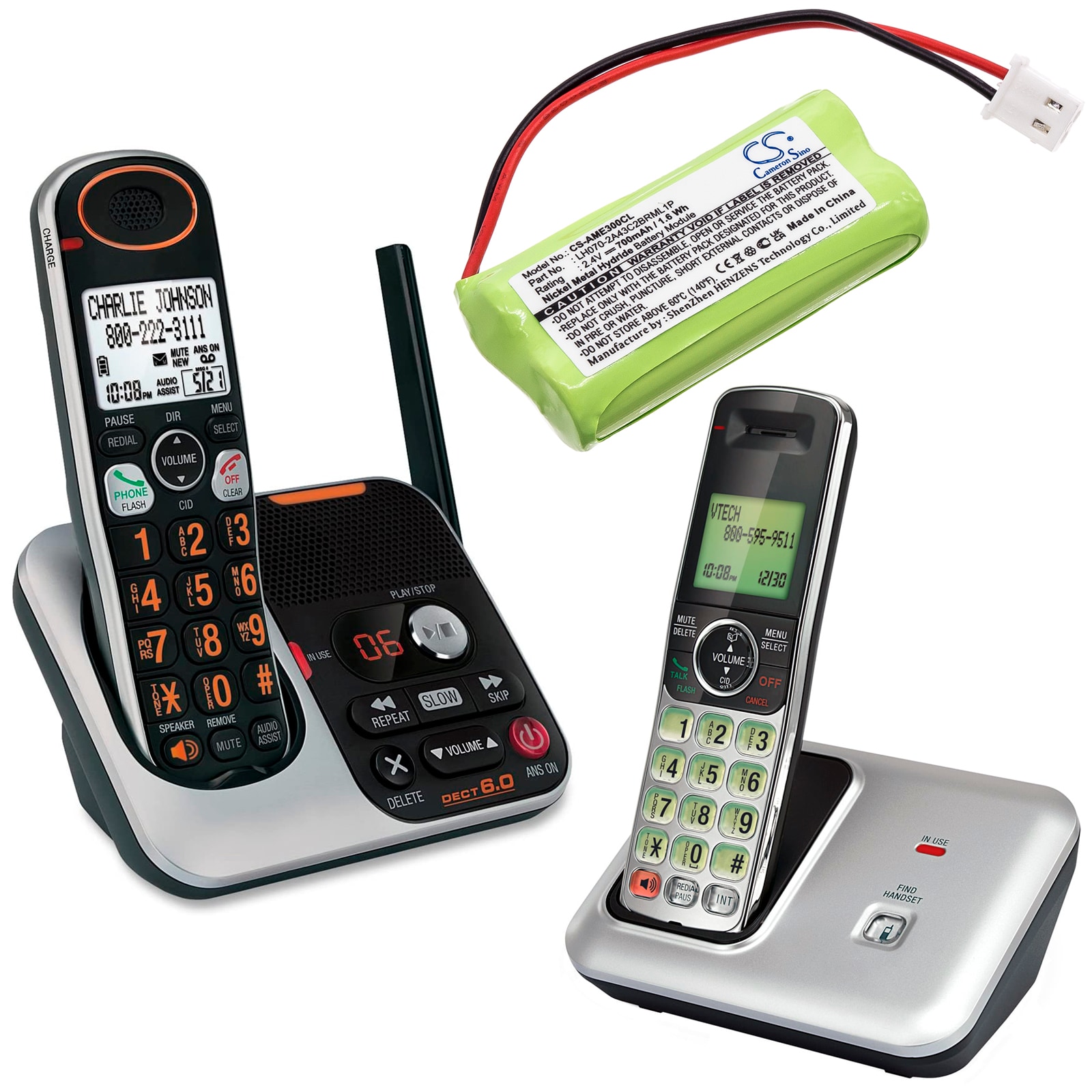 Batteri till Sladdlös telefon för American LH070-2A43C2BRML1P, E30021CL, E30022CL m.fl.