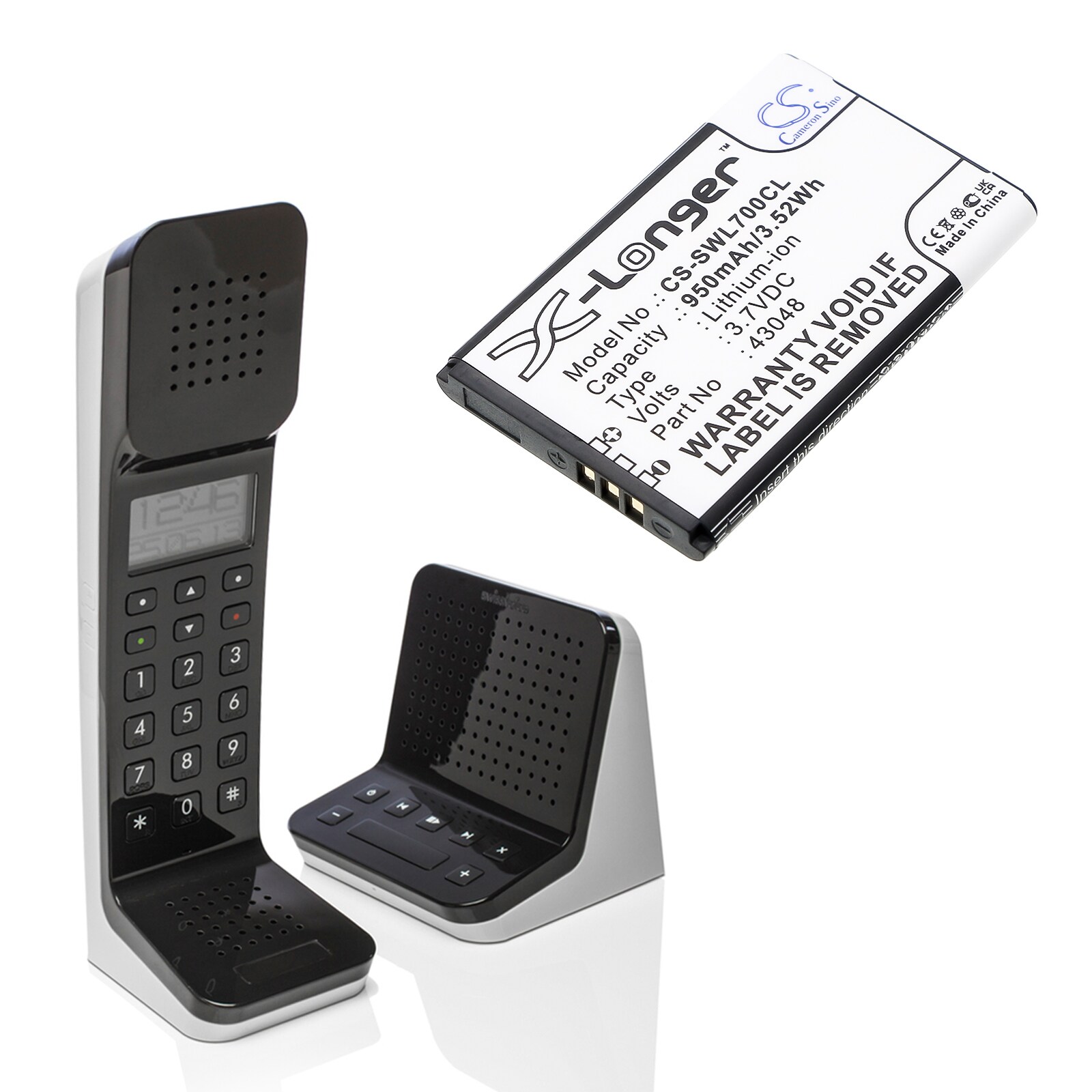 Batteri till Sladdlös telefon för Swissvoice L7, SV 20405855