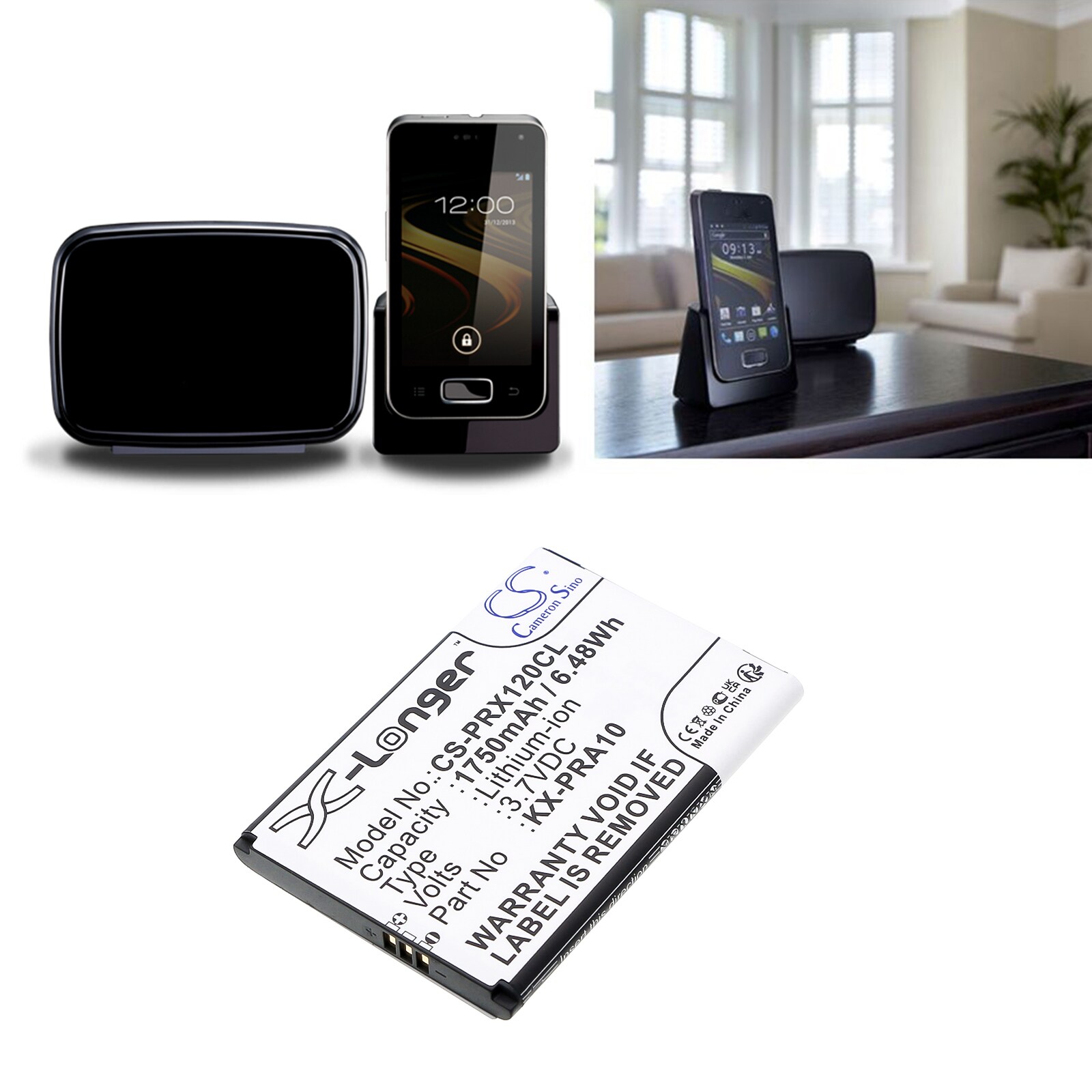 Batteri till Sladdlös telefon för Panasonic KX-PRX110, KX-PRX110GW, KX-PRX120 m.fl.