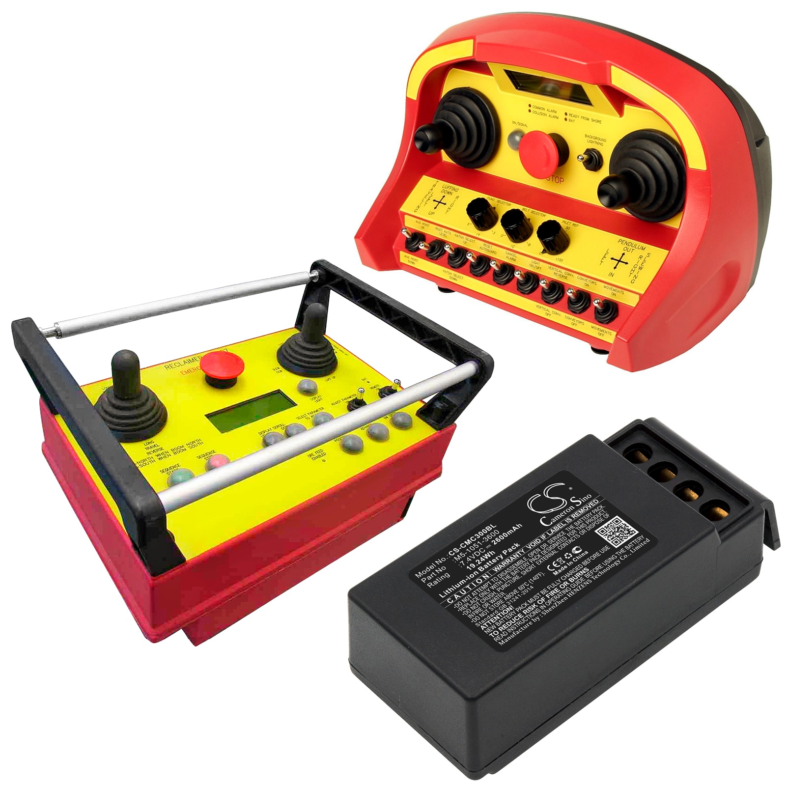Batteri till Fjärrkontroll för kran för Cavotec M9-1051-3600 EX, MC-3, MC-3000