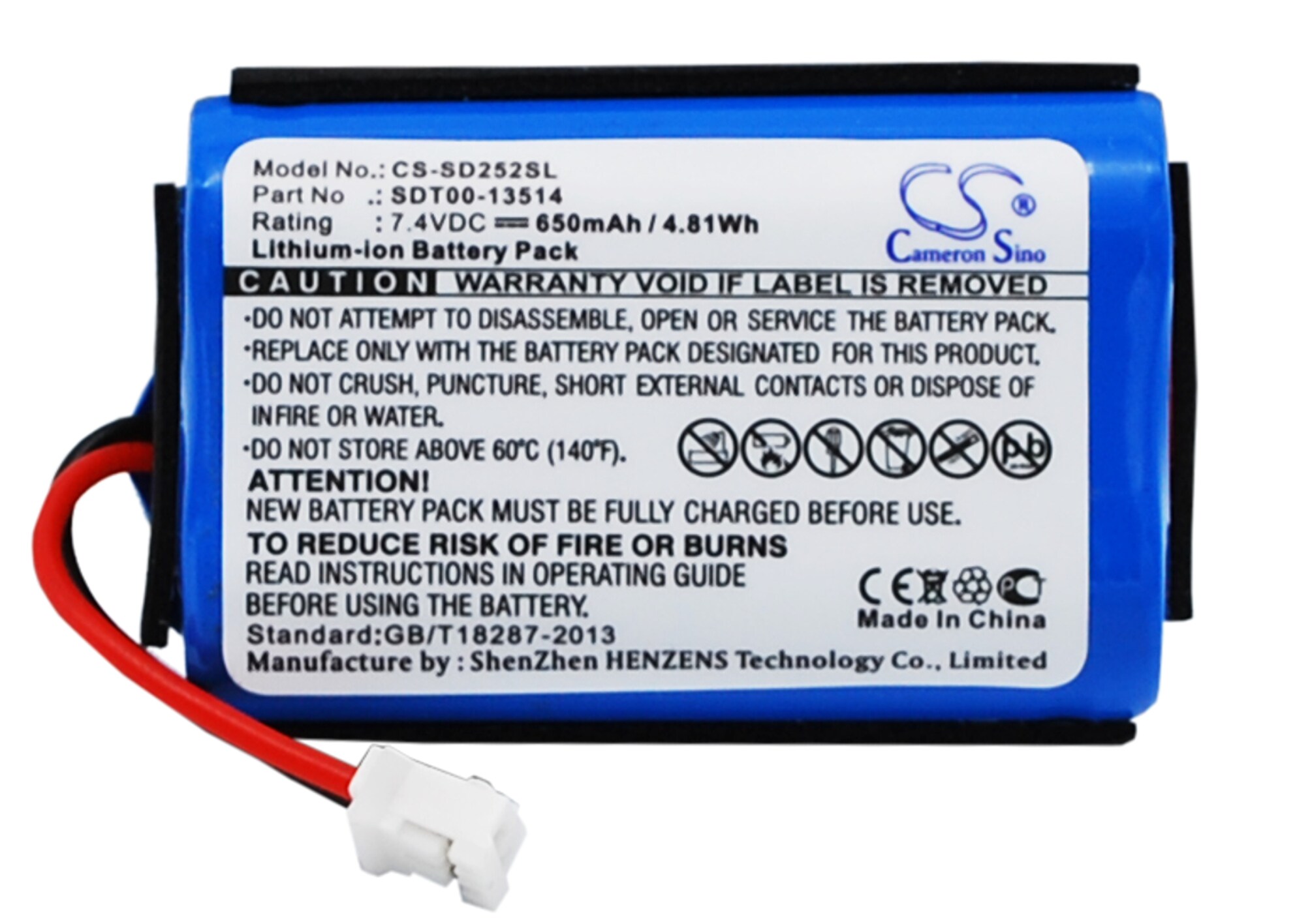 Batteri till Hundhalsband för SportDOG SD-2525 ProHunter Transmitter, ProHunter 2525 m.fl.