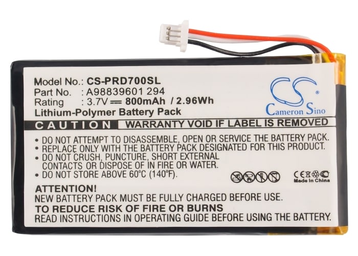 Batteri till E-bok, E-läsare för Sony PRS-700, PRS-700BC