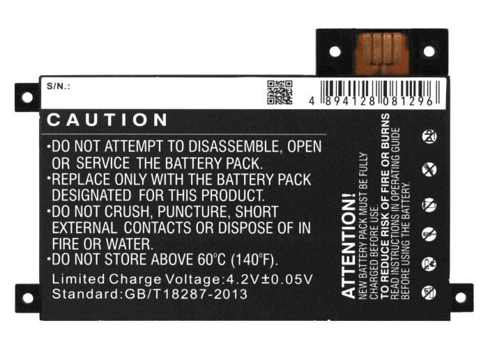 Batteri till E-bok, E-läsare för Amazon Kindle touch, D01200, DR-A014 m.fl.