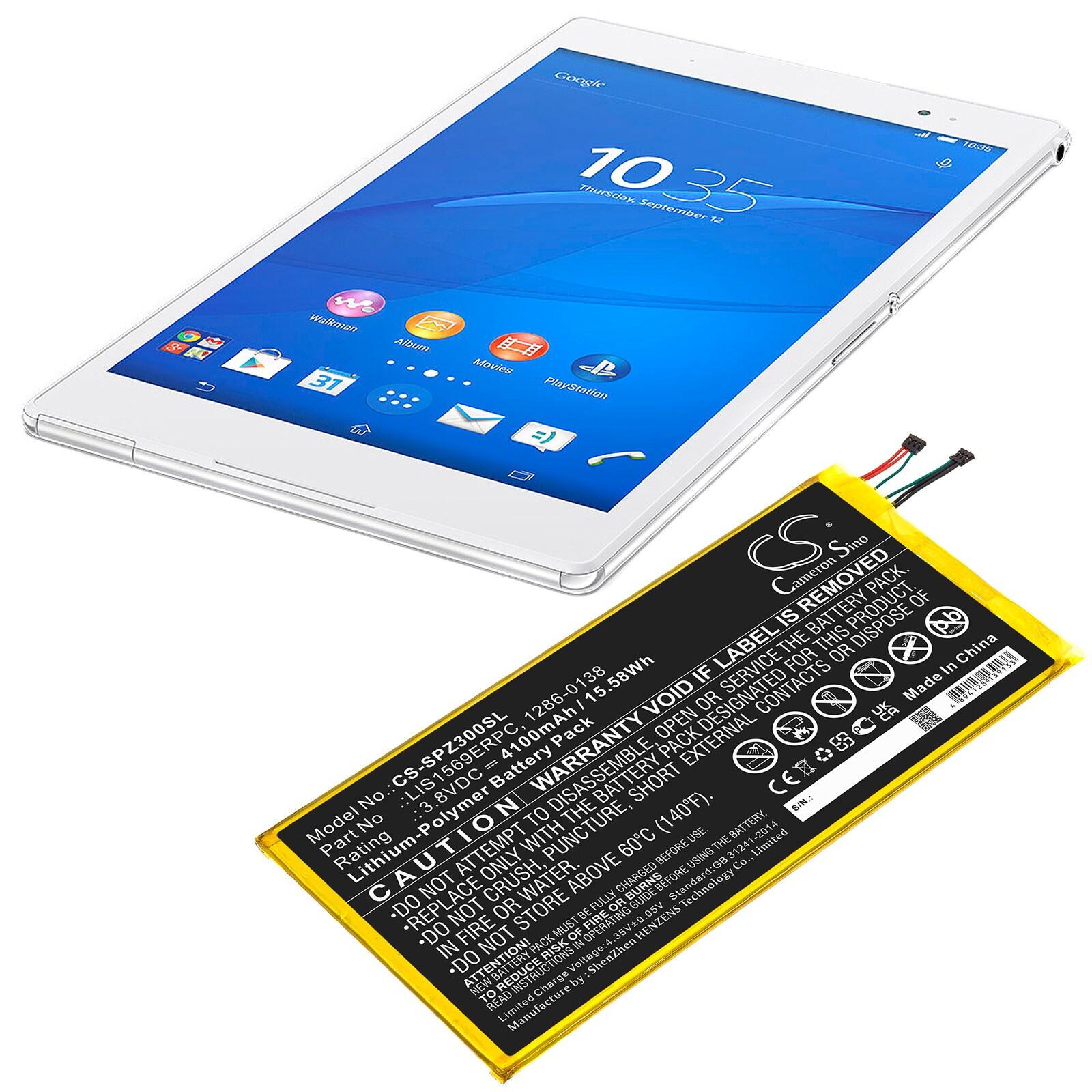 Batteri till Tablett för Sony Xperia Z3 Tablet, Xperia Tablet Z3 Compact, SGP621 m.fl.