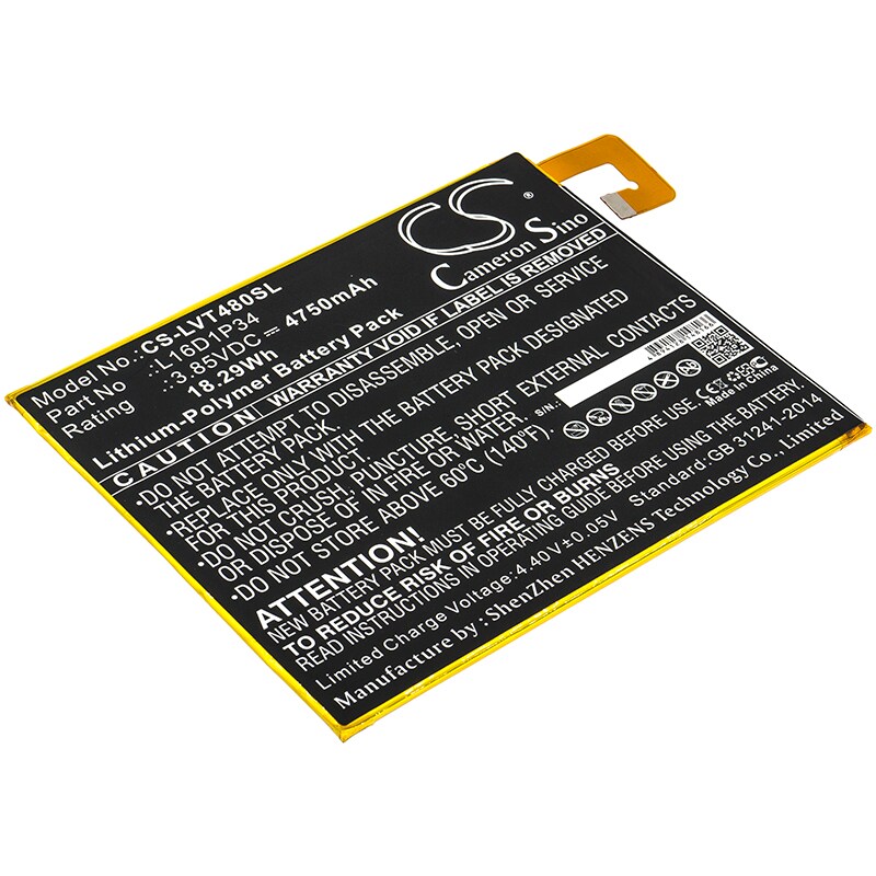 Batteri till Tablett för Lenovo Tab4 8, Tab4 8 Plus, TB-8704X m.fl.
