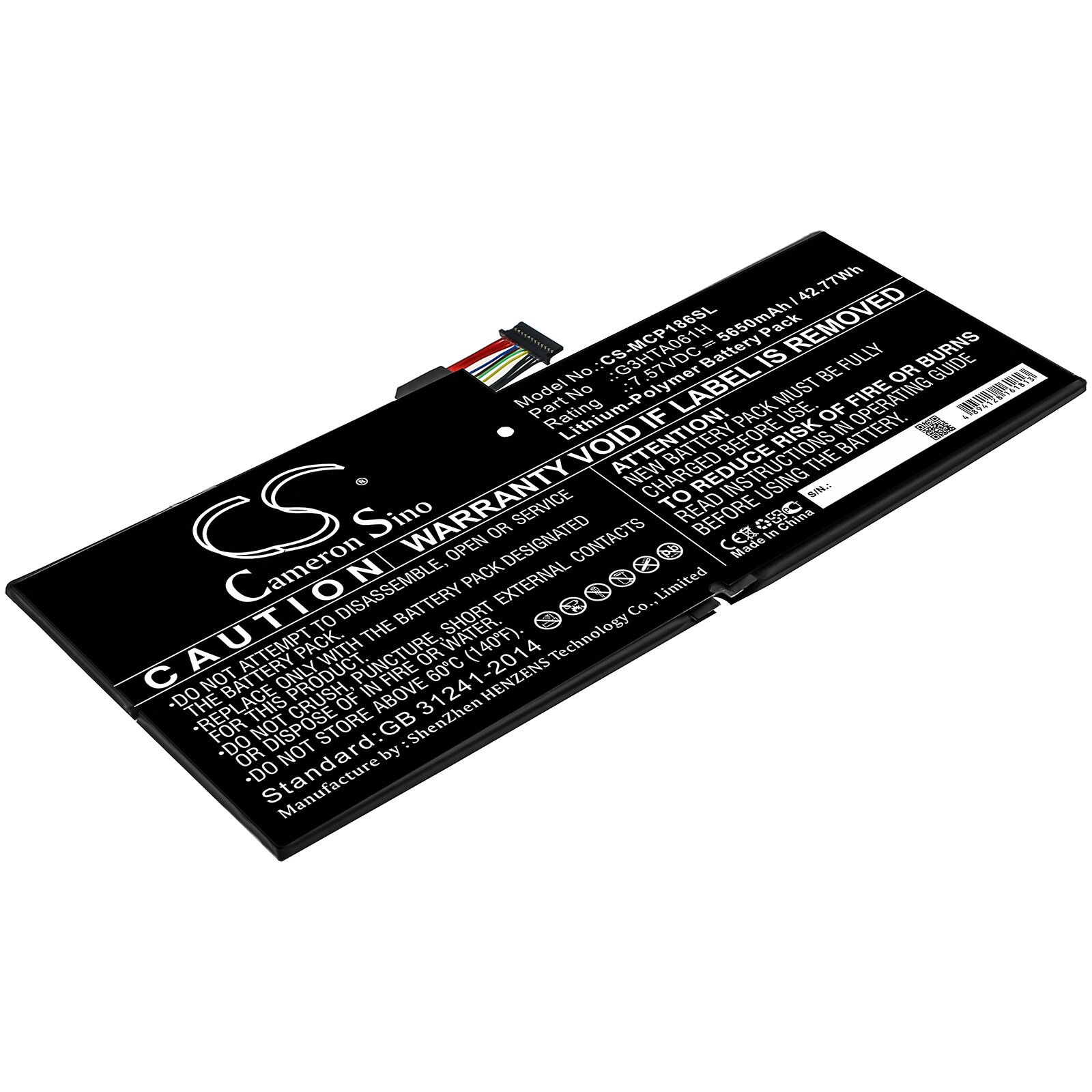 Batteri till Tablett för Microsoft Surface Pro 7, Surface Pro 7 1866