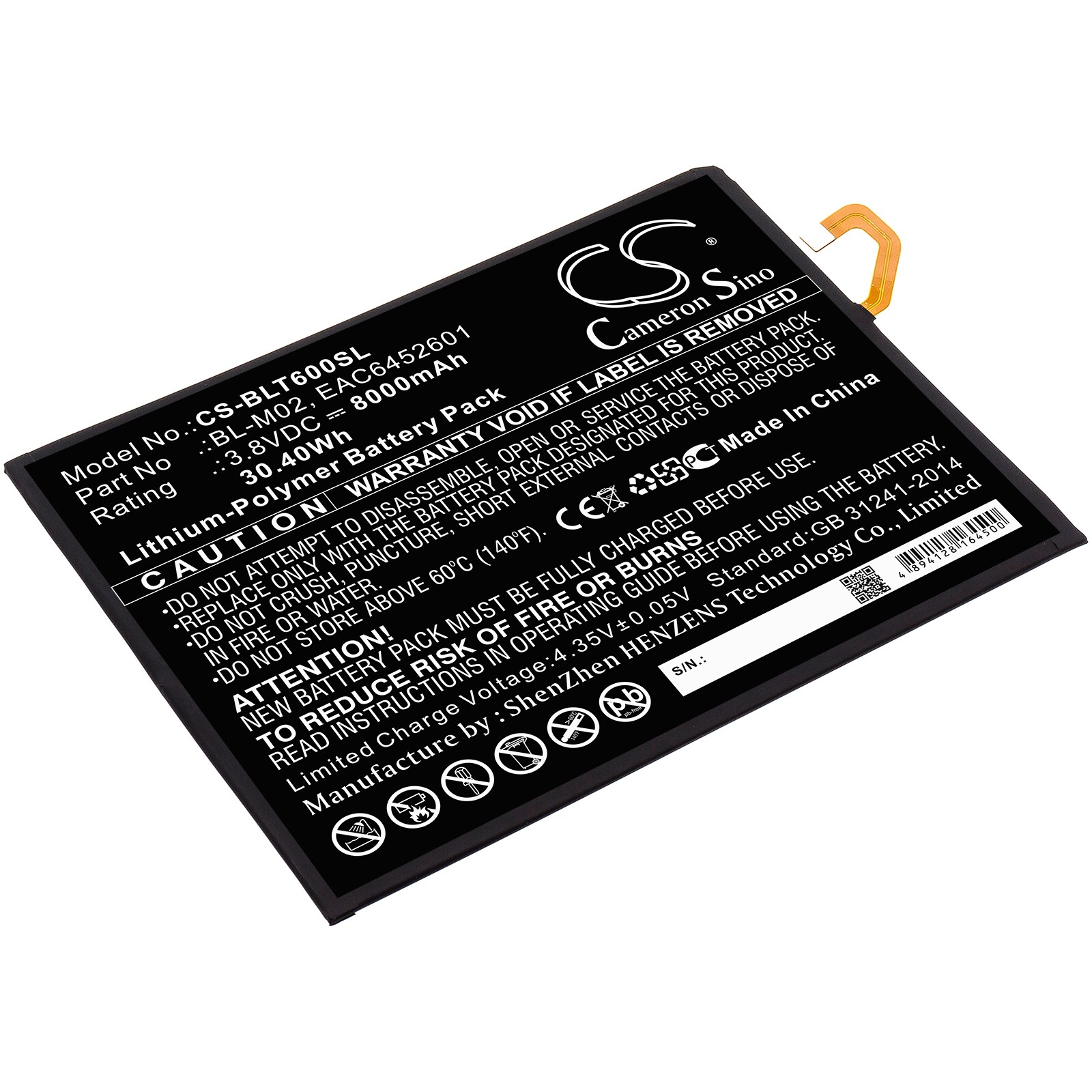 Batteri till Tablett för LG G Pad 5 10.1, G Pad 5 10.1 FHD, LM-T600L m.fl.
