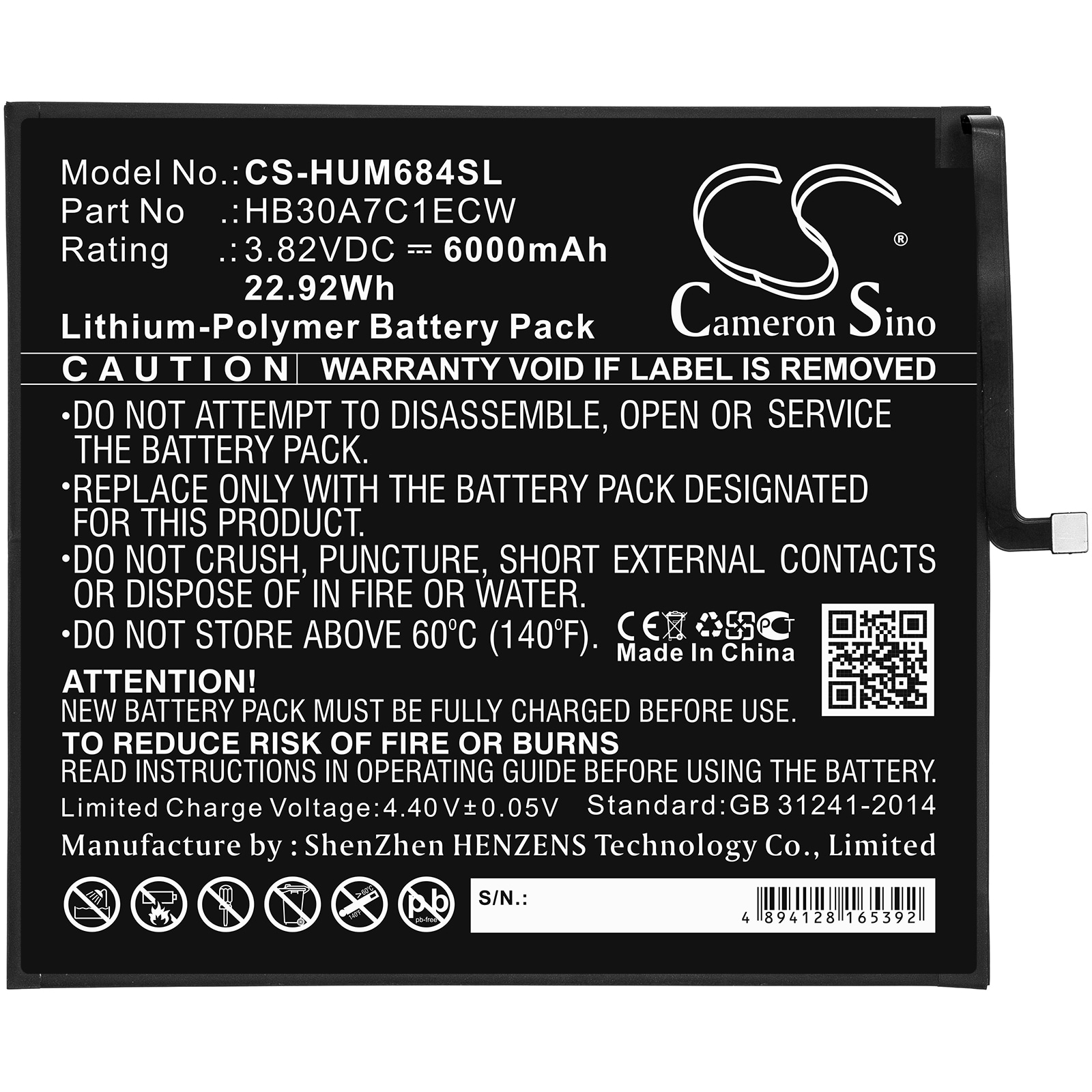 Batteri till Tablett för Huawei MediaPad M6 8.4, VRD-AL09, VRD-W09