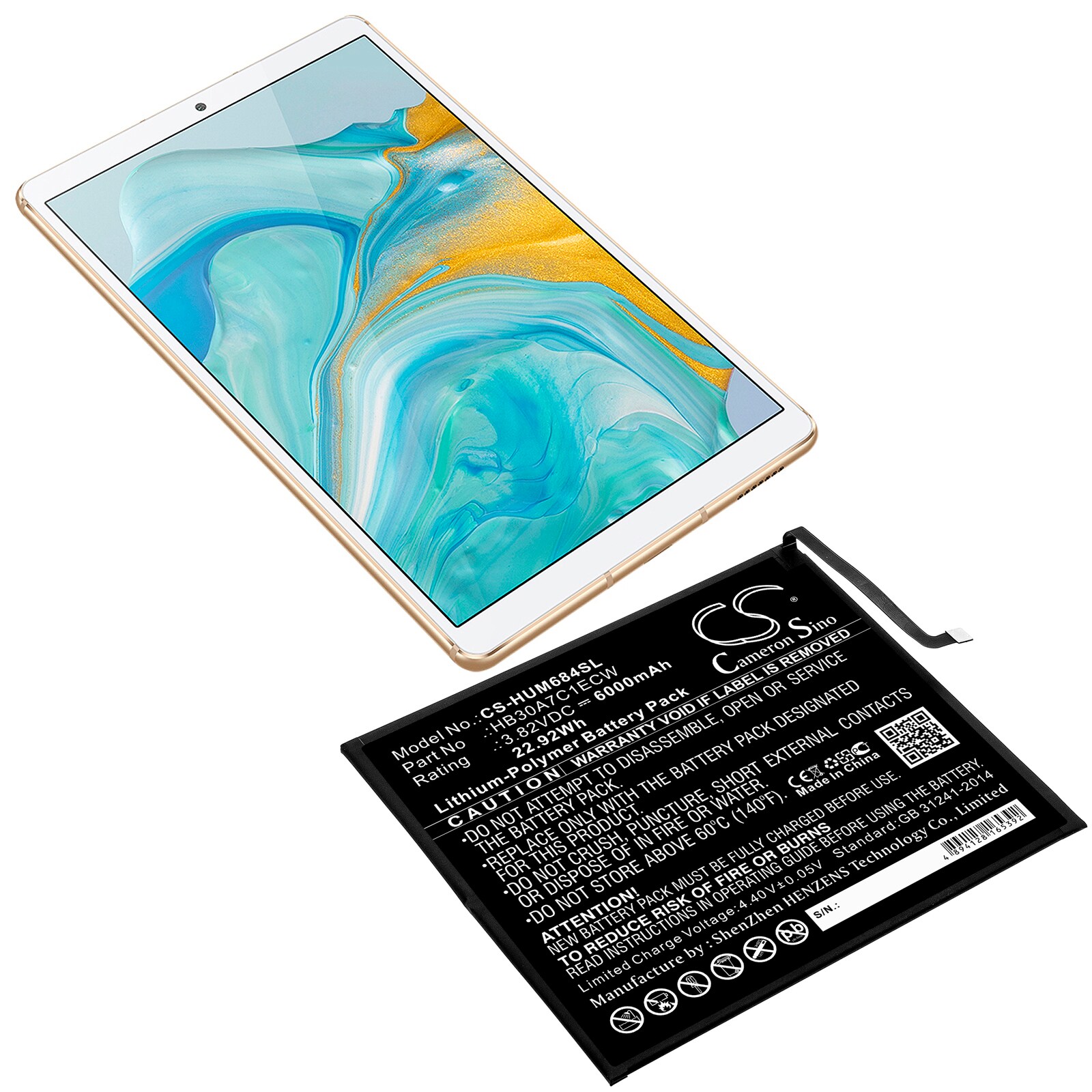 Batteri till Tablett för Huawei MediaPad M6 8.4, VRD-AL09, VRD-W09