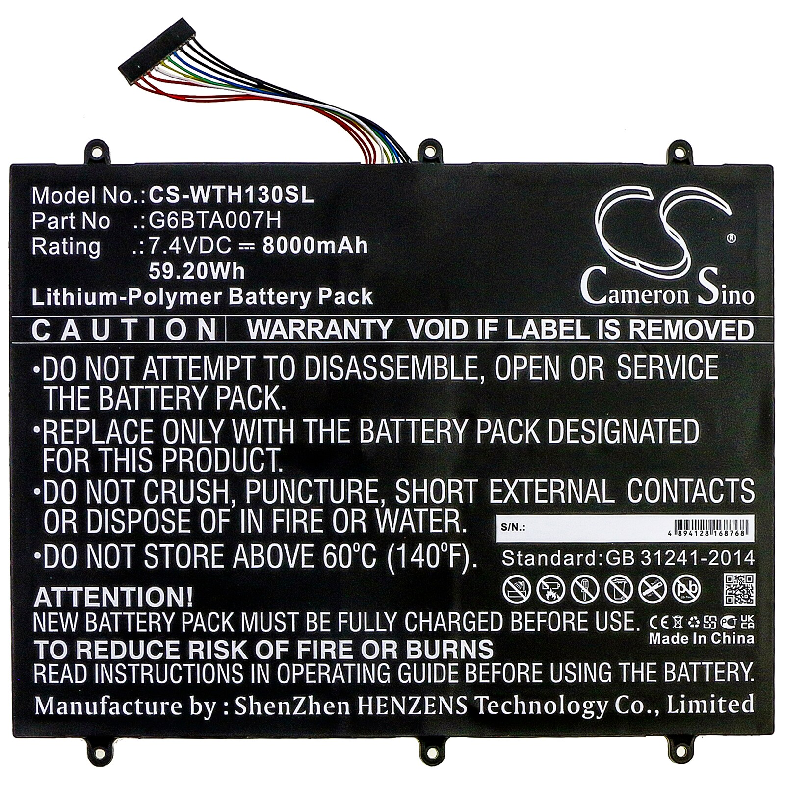 Batteri till Tablett för Wacom Cintiq Companion 2, DTH-W1300