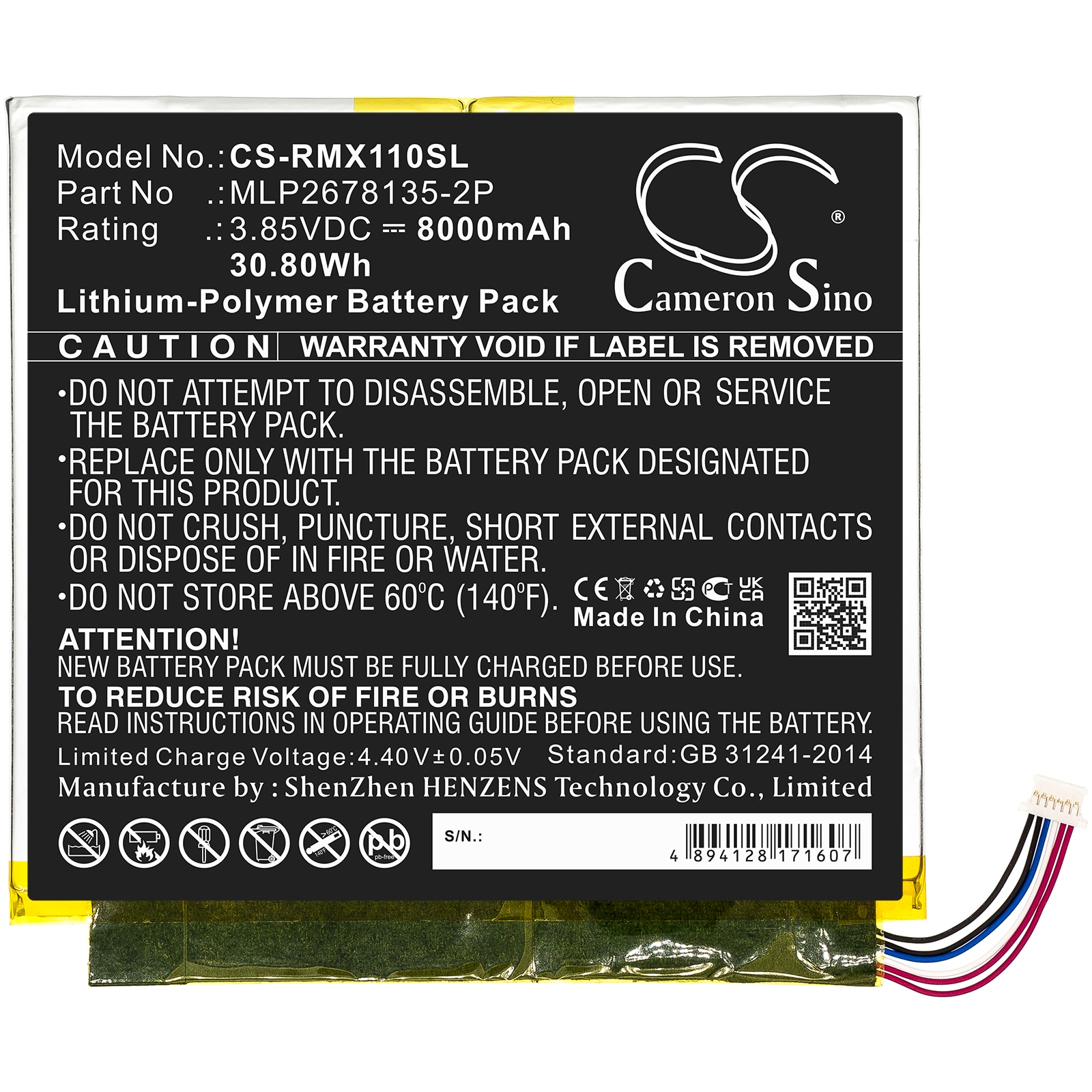 Batteri till Tablett för Verizon Ellipsis 10 HD, QTAXIA1, Ellipsis 10 inch 32GB HD 4G