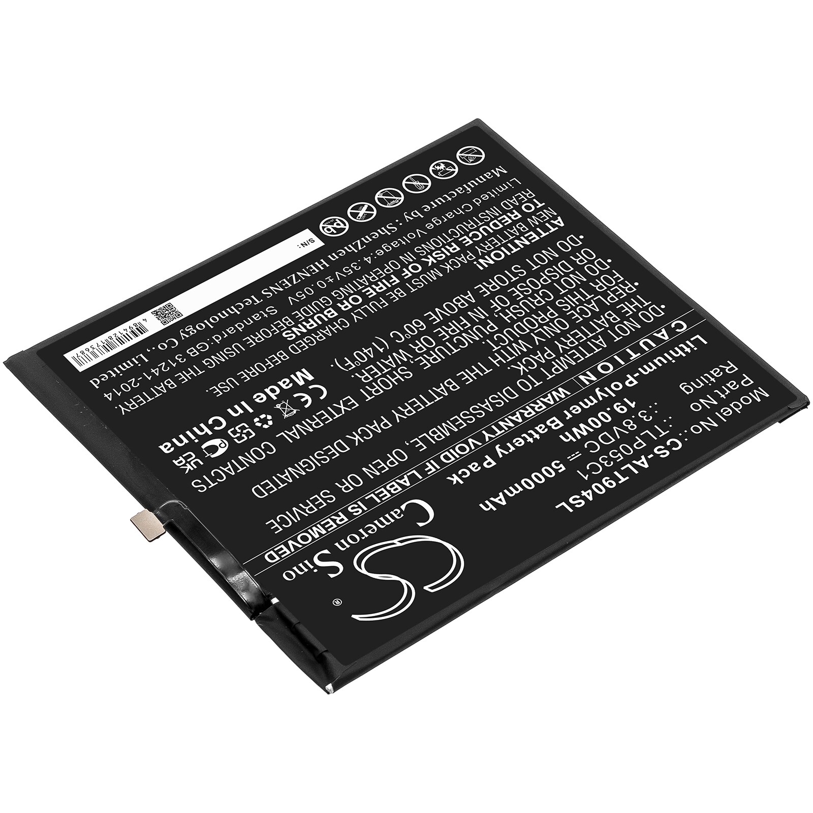Batteri till Tablett för Alcatel Tab 8, 9048S