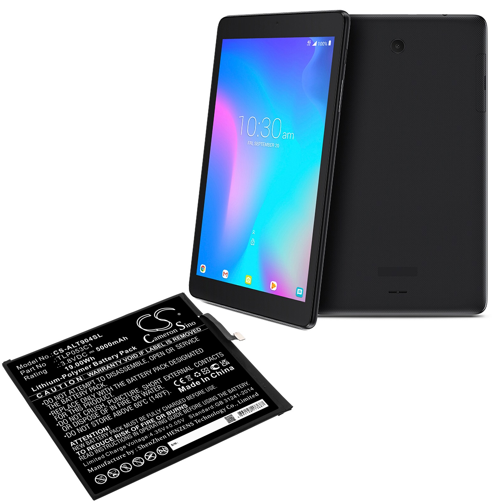 Batteri till Tablett för Alcatel Tab 8, 9048S