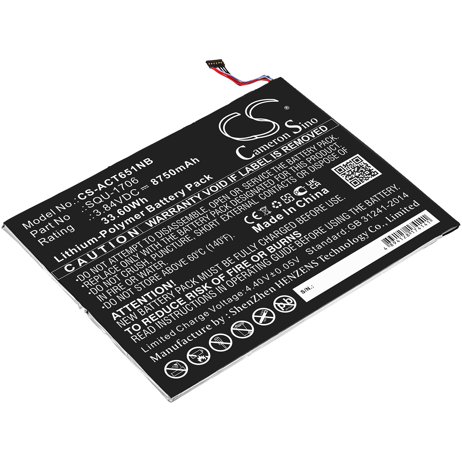 Batteri till Tablett för Acer Chromebook Tab 10, D651N
