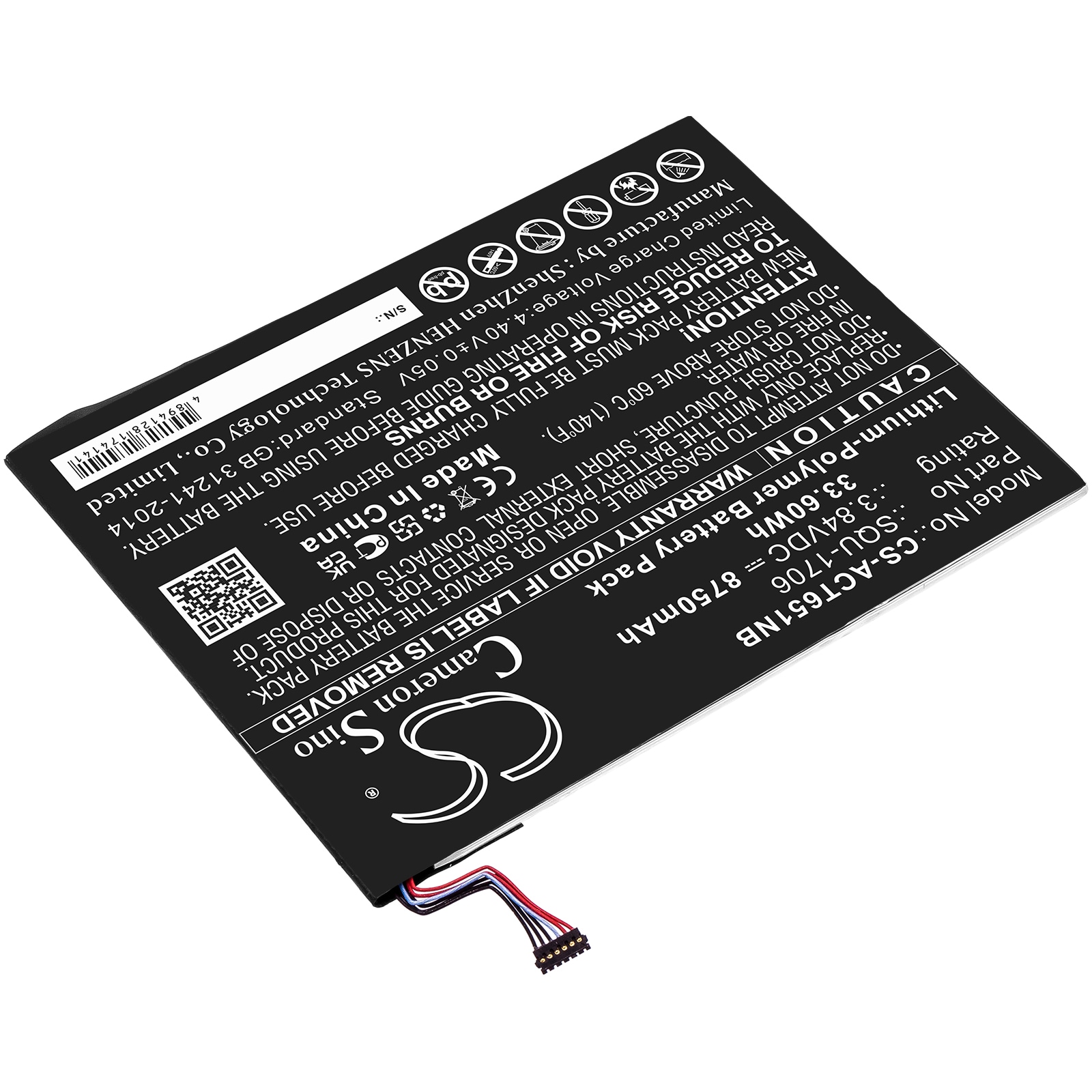 Batteri till Tablett för Acer Chromebook Tab 10, D651N