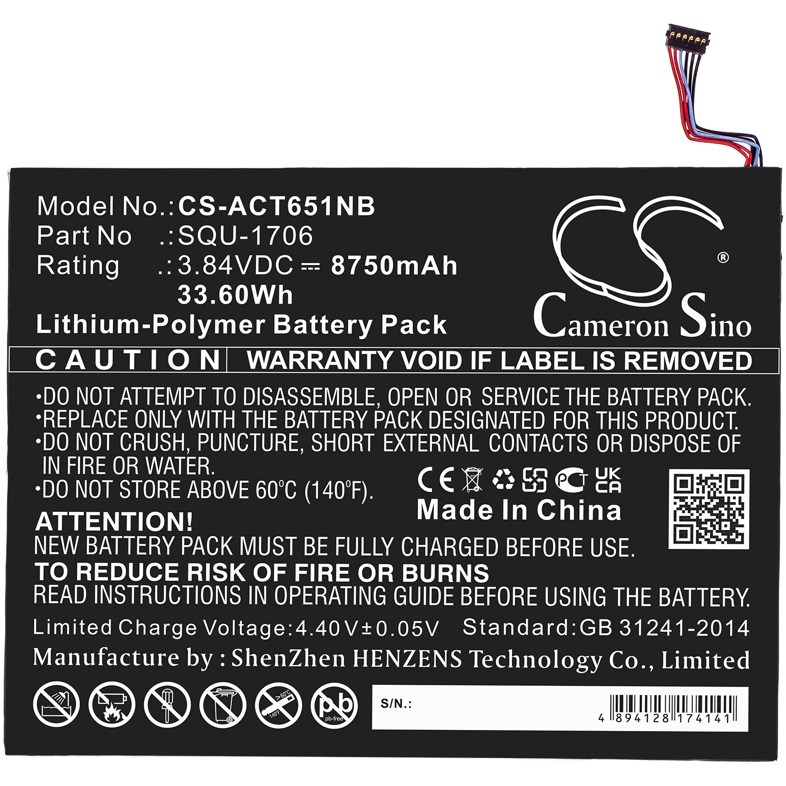 Batteri till Tablett för Acer Chromebook Tab 10, D651N