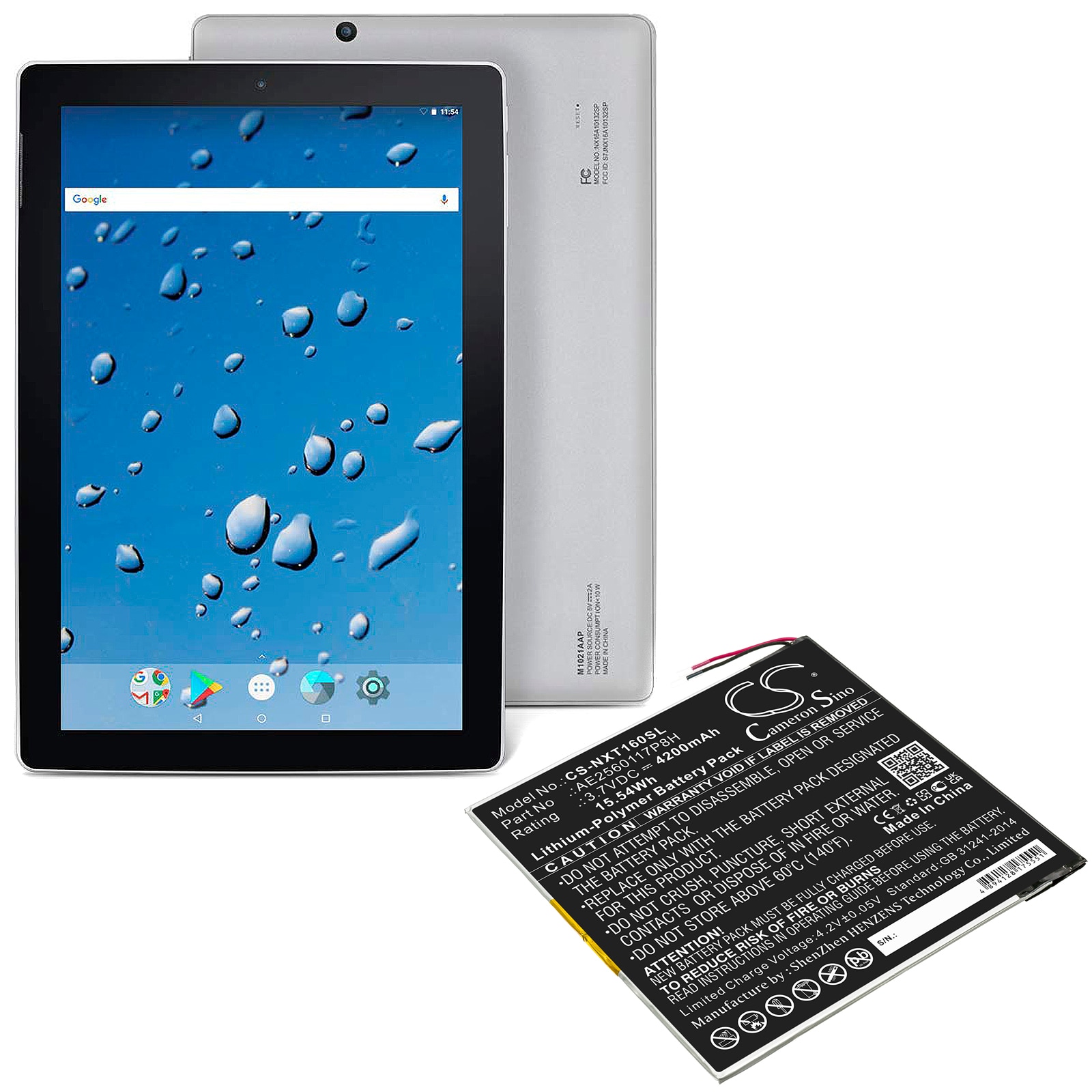 Batteri till Tablett för Nextbook Ares 10A, NX16A10132SPS