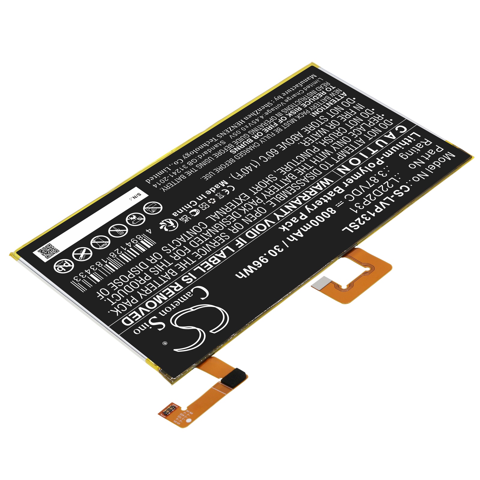 Batteri till Tablett för Lenovo Tab P11 Pro, TB-J706, TB132F