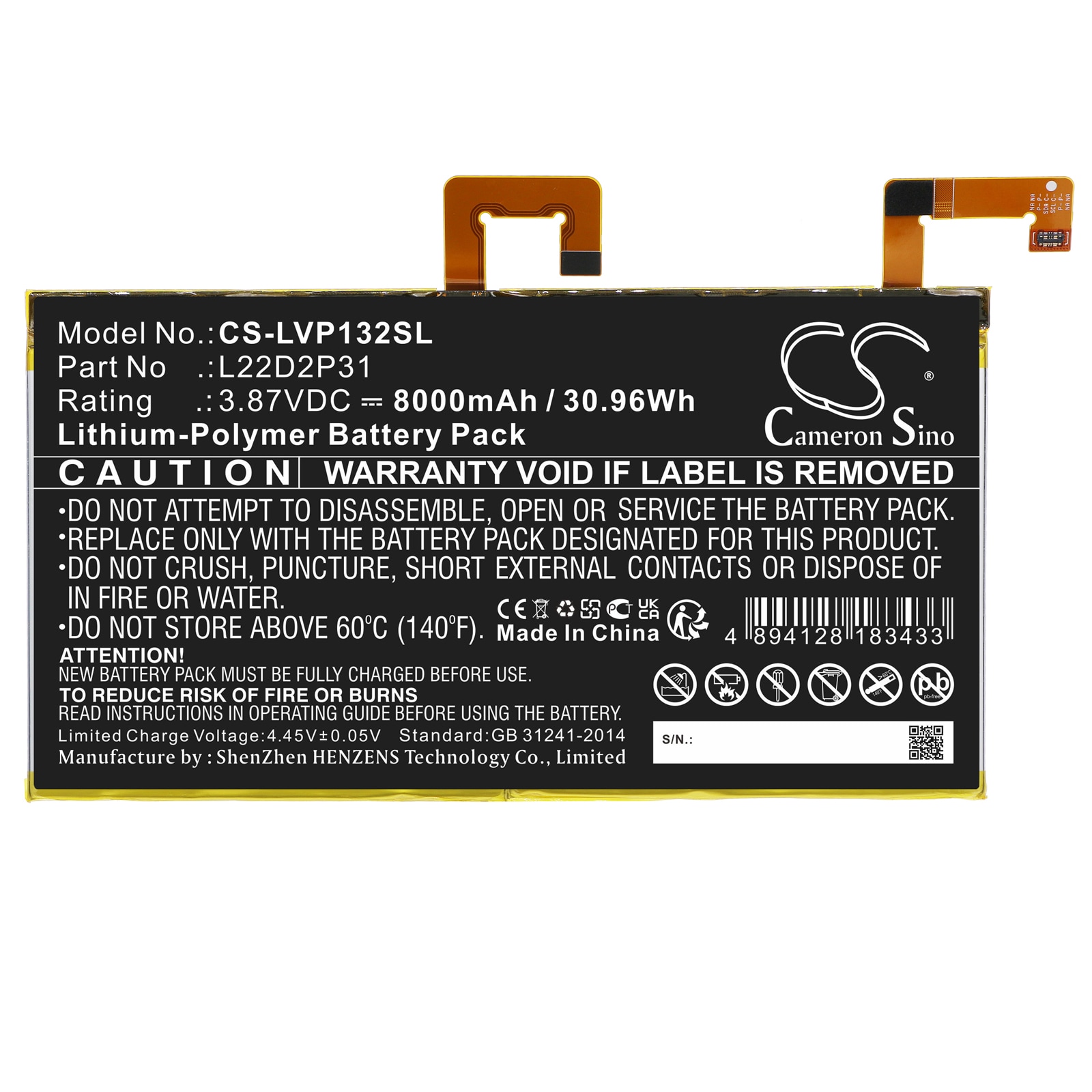 Batteri till Tablett för Lenovo Tab P11 Pro, TB-J706, TB132F