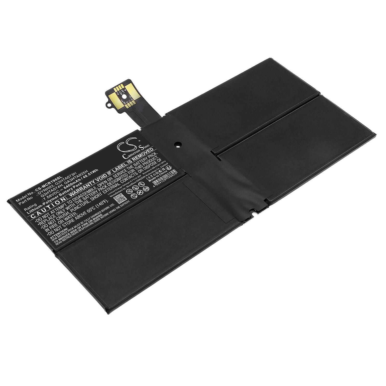 Batteri till Tablett för Microsoft Surface Pro 7 Plus, Surface Pro 7 1960